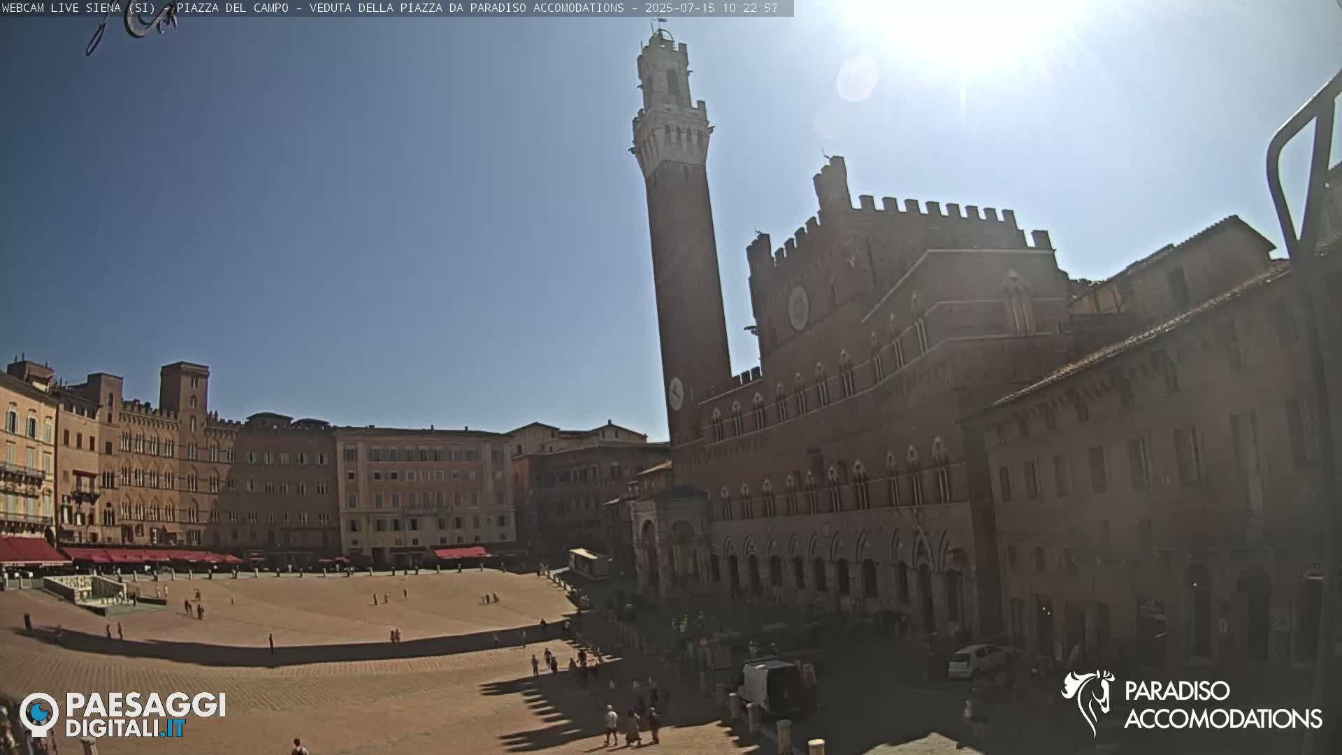 Siena , Piazza del Campo II Square Live Cam - Tuscany, Italy