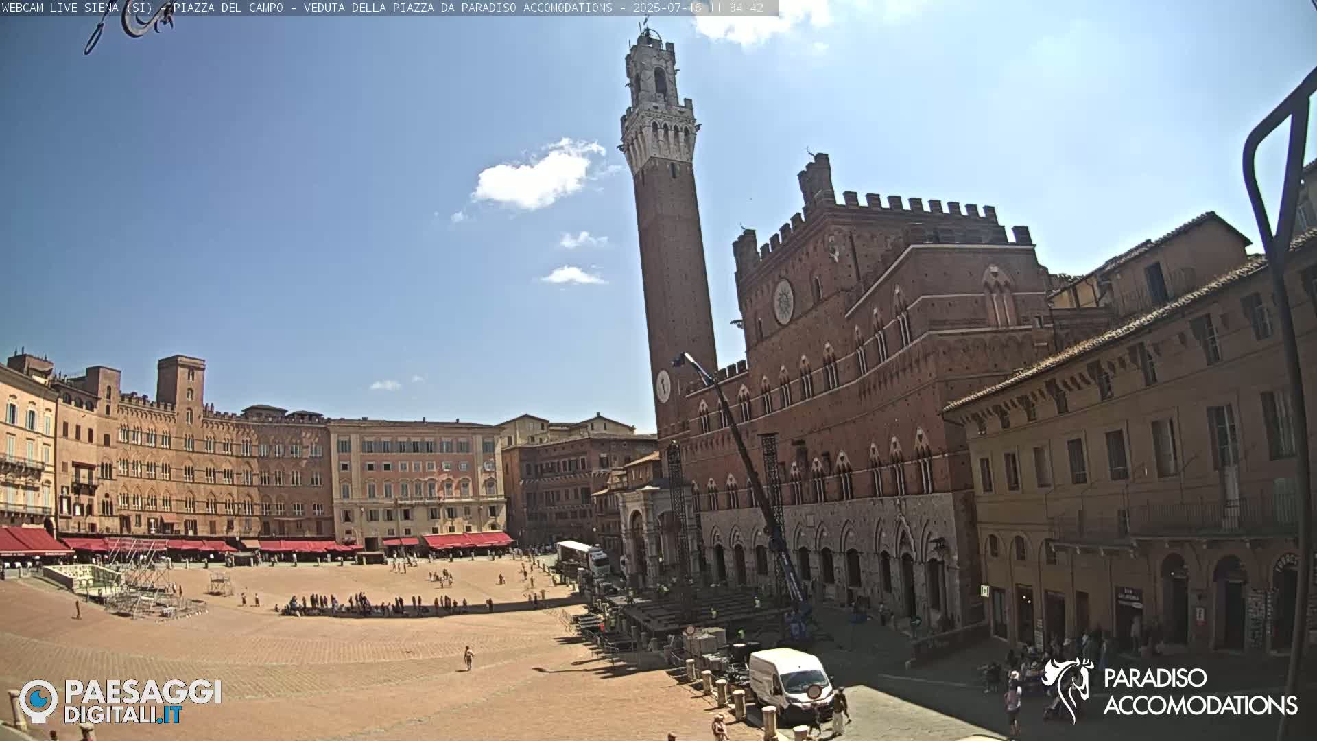 Siena , Piazza del Campo II Square Live Cam - Tuscany, Italy
