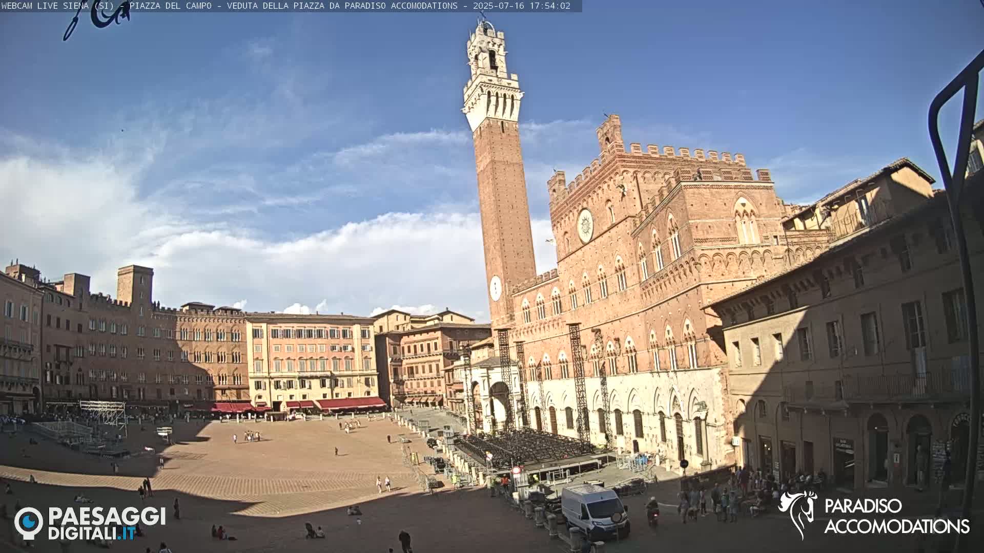 Siena , Piazza del Campo II Square Live Cam - Tuscany, Italy