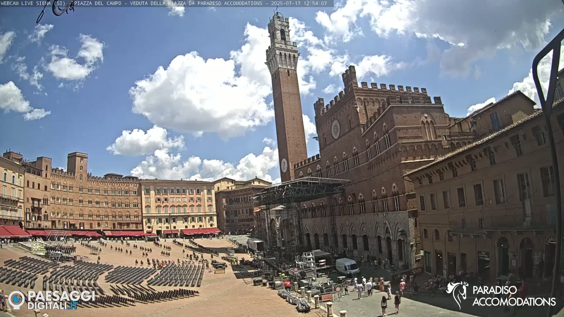 Siena , Piazza del Campo II Square Live Cam - Tuscany, Italy