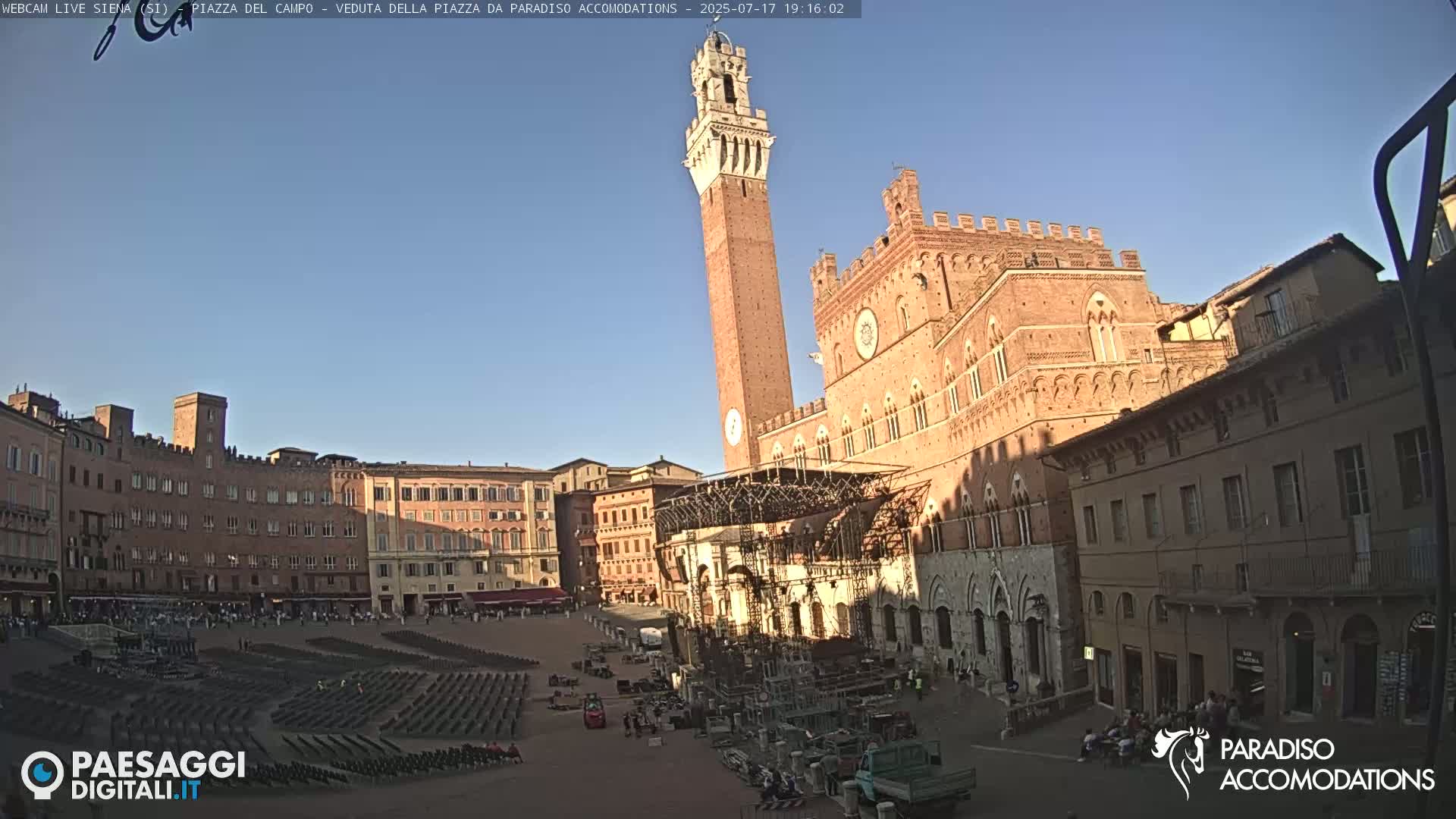 Siena , Piazza del Campo II Square Live Cam - Tuscany, Italy