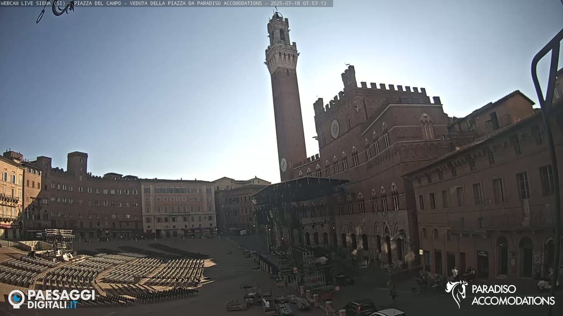 Siena , Piazza del Campo II Square Live Cam - Tuscany, Italy