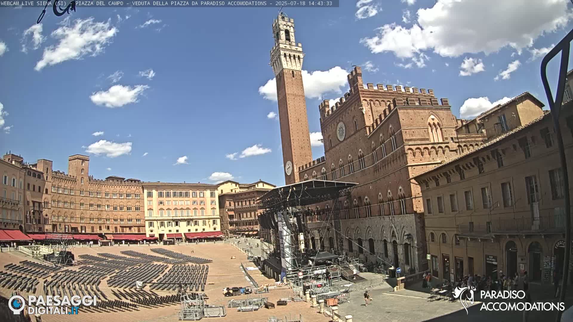 Siena , Piazza del Campo II Square Live Cam - Tuscany, Italy