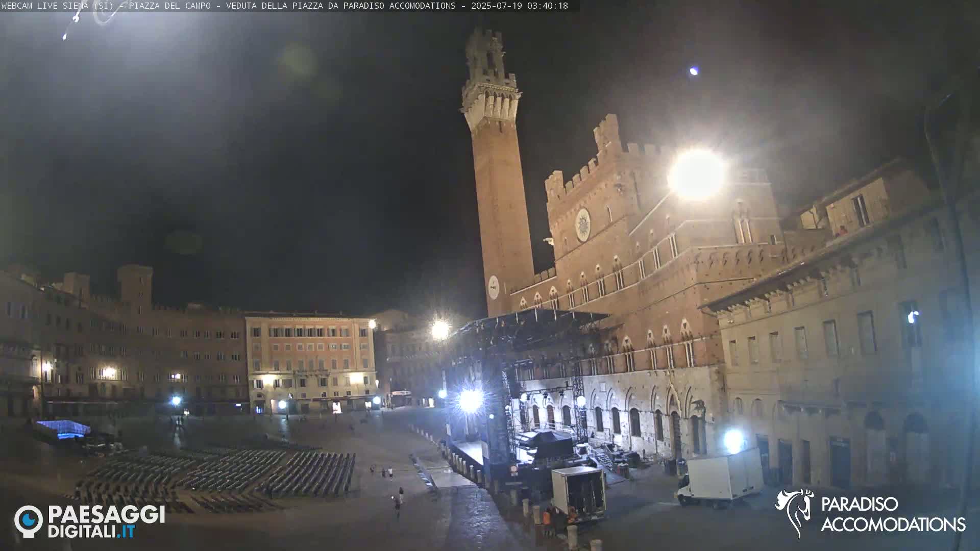 Siena , Piazza del Campo II Square Live Cam - Tuscany, Italy