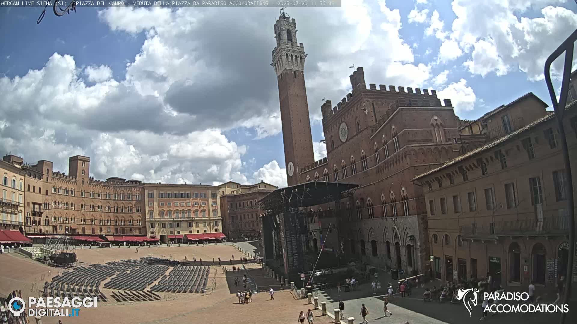 Siena , Piazza del Campo II Square Live Cam - Tuscany, Italy