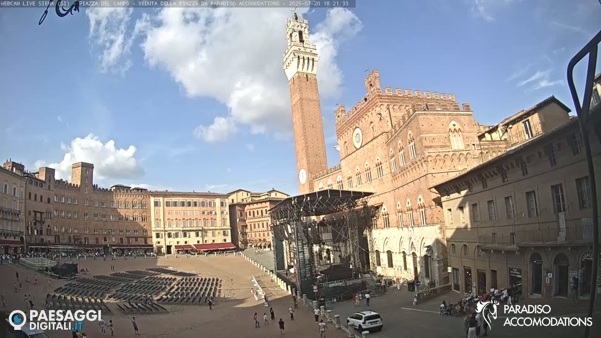 Siena , Piazza del Campo II Square Live Cam - Tuscany, Italy