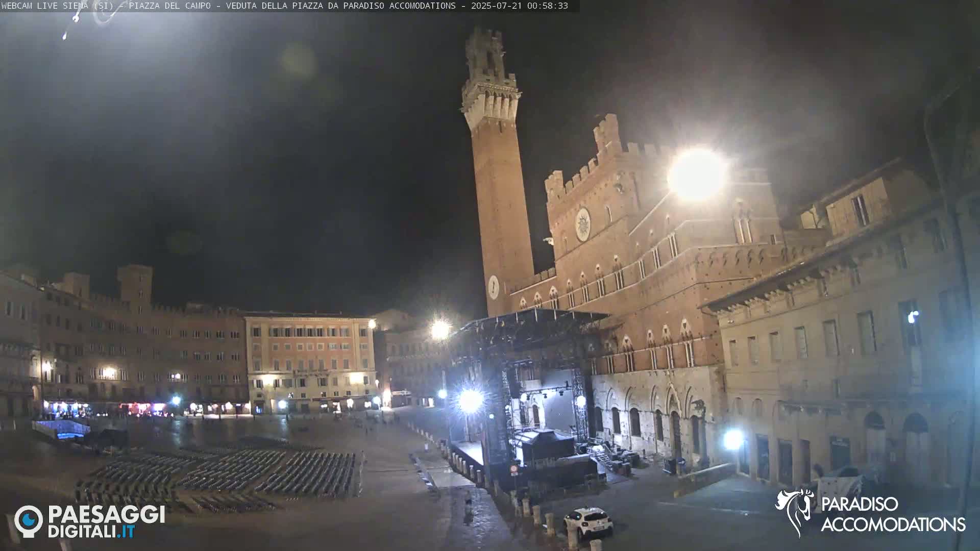 Siena , Piazza del Campo II Square Live Cam - Tuscany, Italy