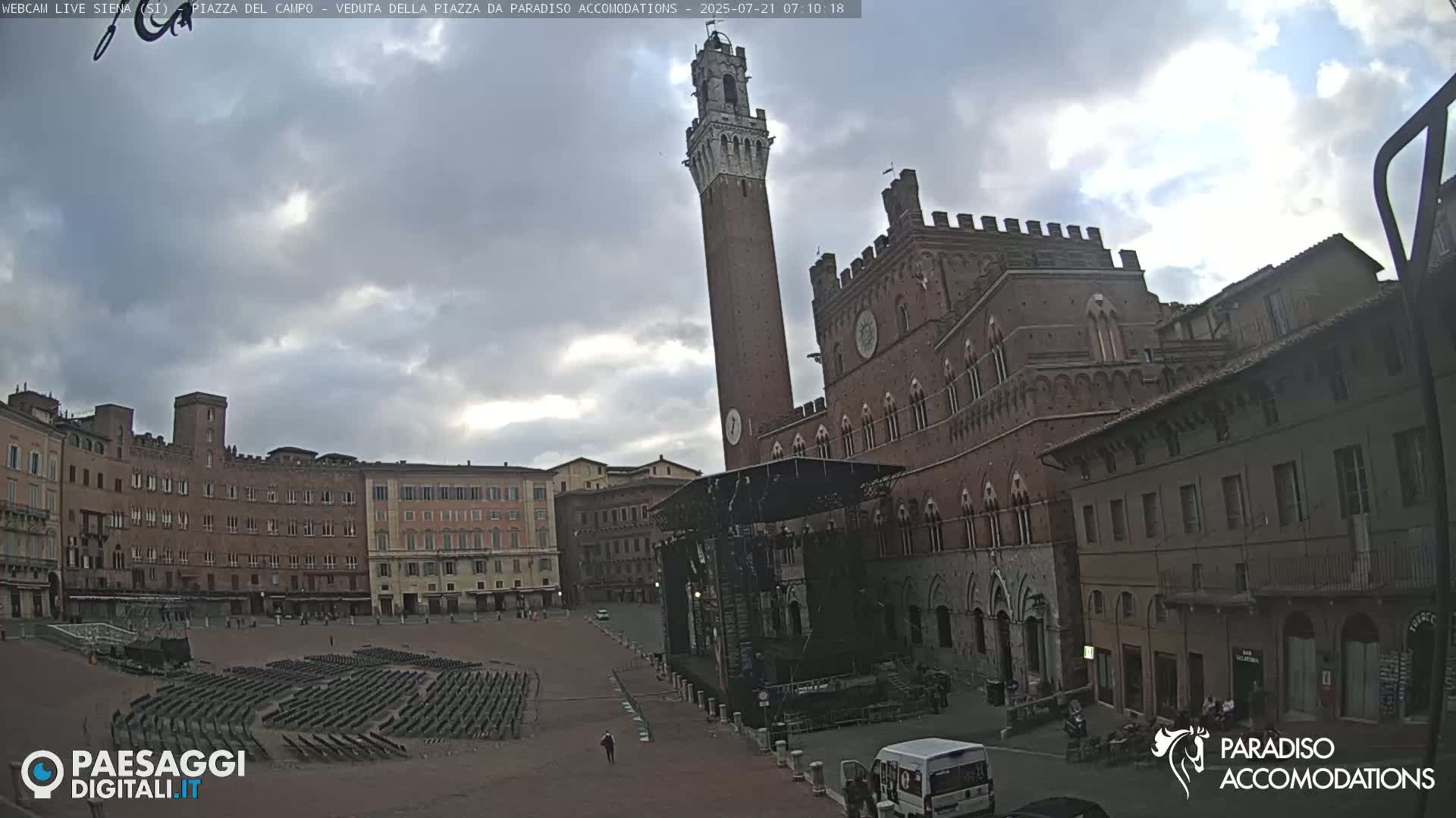 Siena , Piazza del Campo II Square Live Cam - Tuscany, Italy