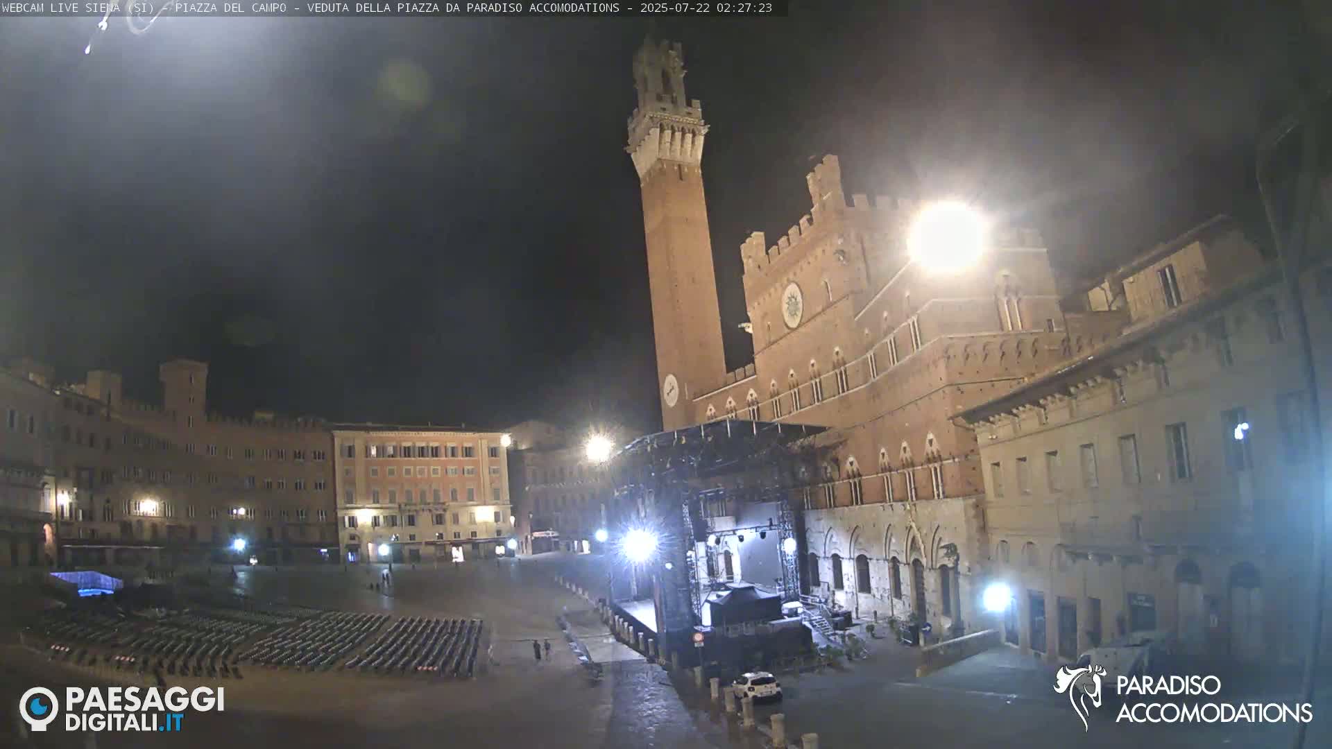 Siena , Piazza del Campo II Square Live Cam - Tuscany, Italy
