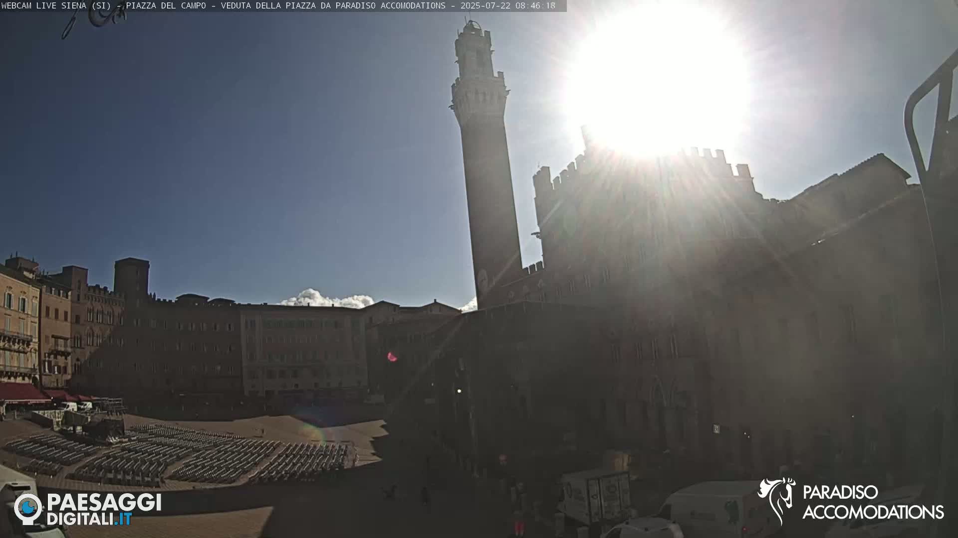 Siena , Piazza del Campo II Square Live Cam - Tuscany, Italy