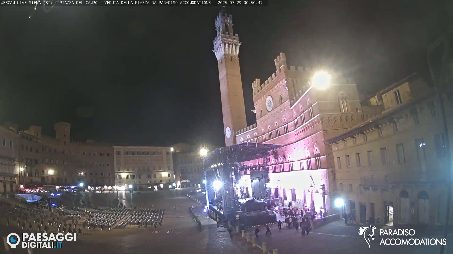 Siena , Piazza del Campo II Square Live Cam - Tuscany, Italy