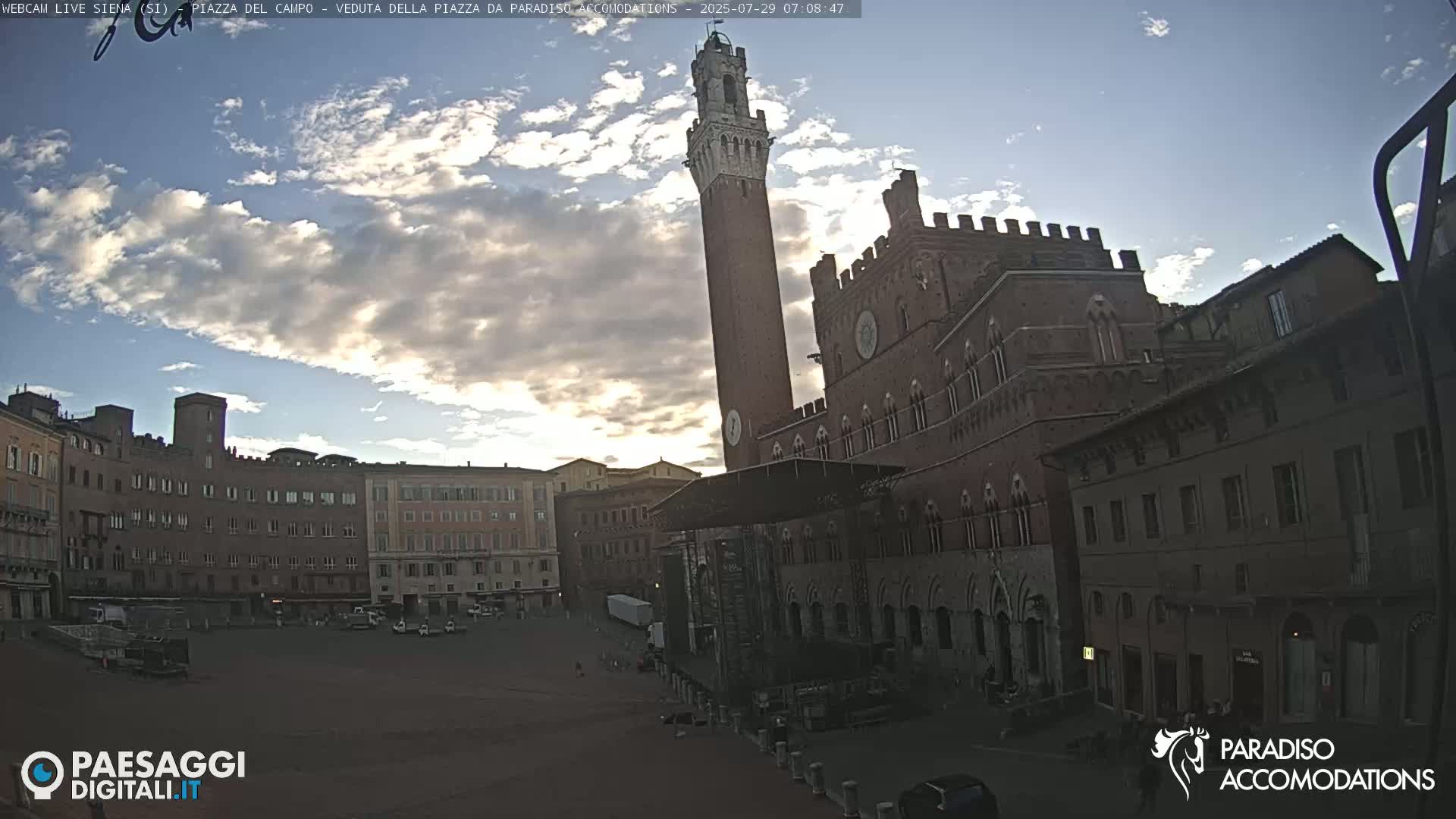 Siena , Piazza del Campo II Square Live Cam - Tuscany, Italy