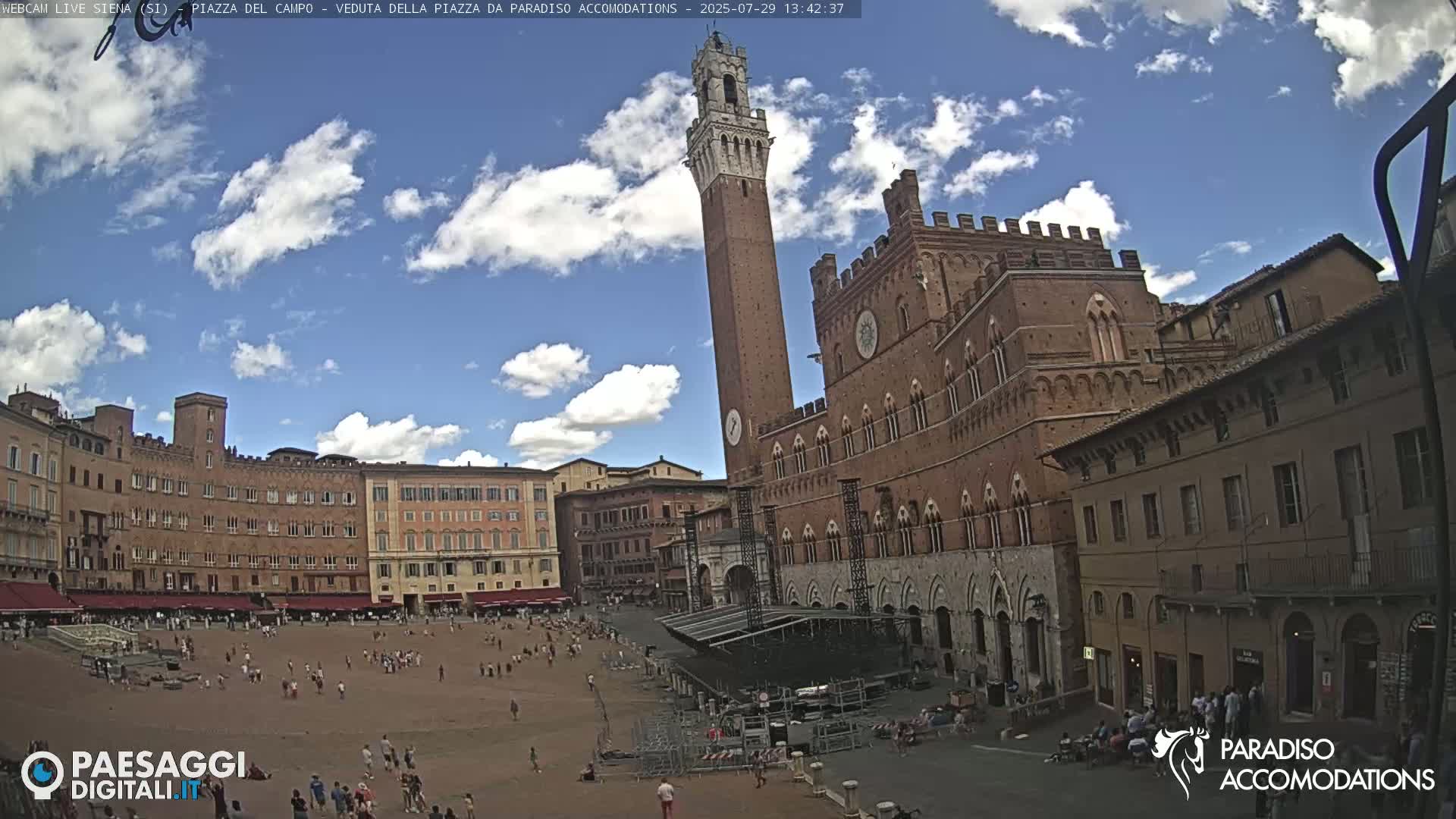 Siena , Piazza del Campo II Square Live Cam - Tuscany, Italy