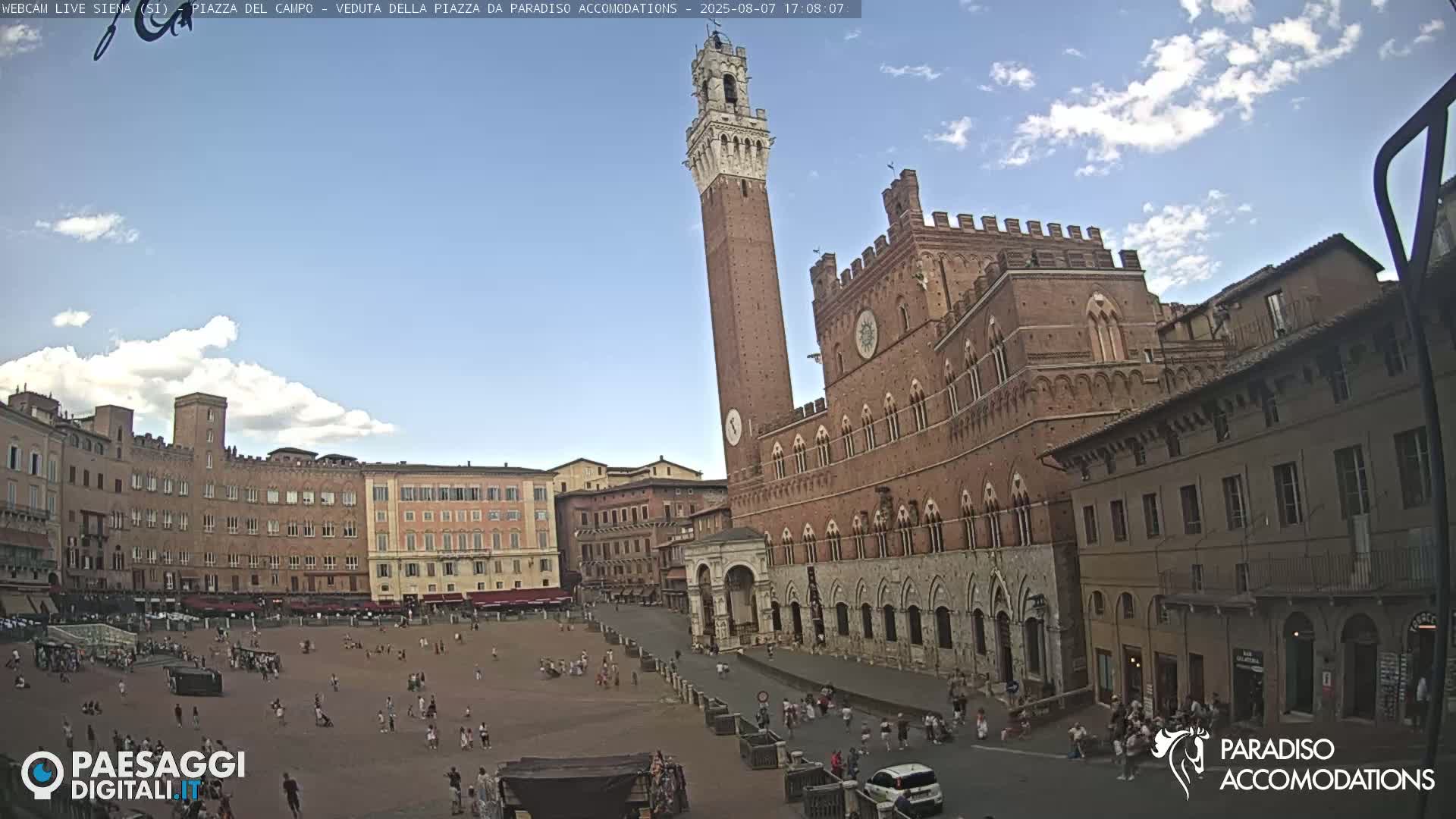 Siena , Piazza del Campo II Square Live Cam - Tuscany, Italy