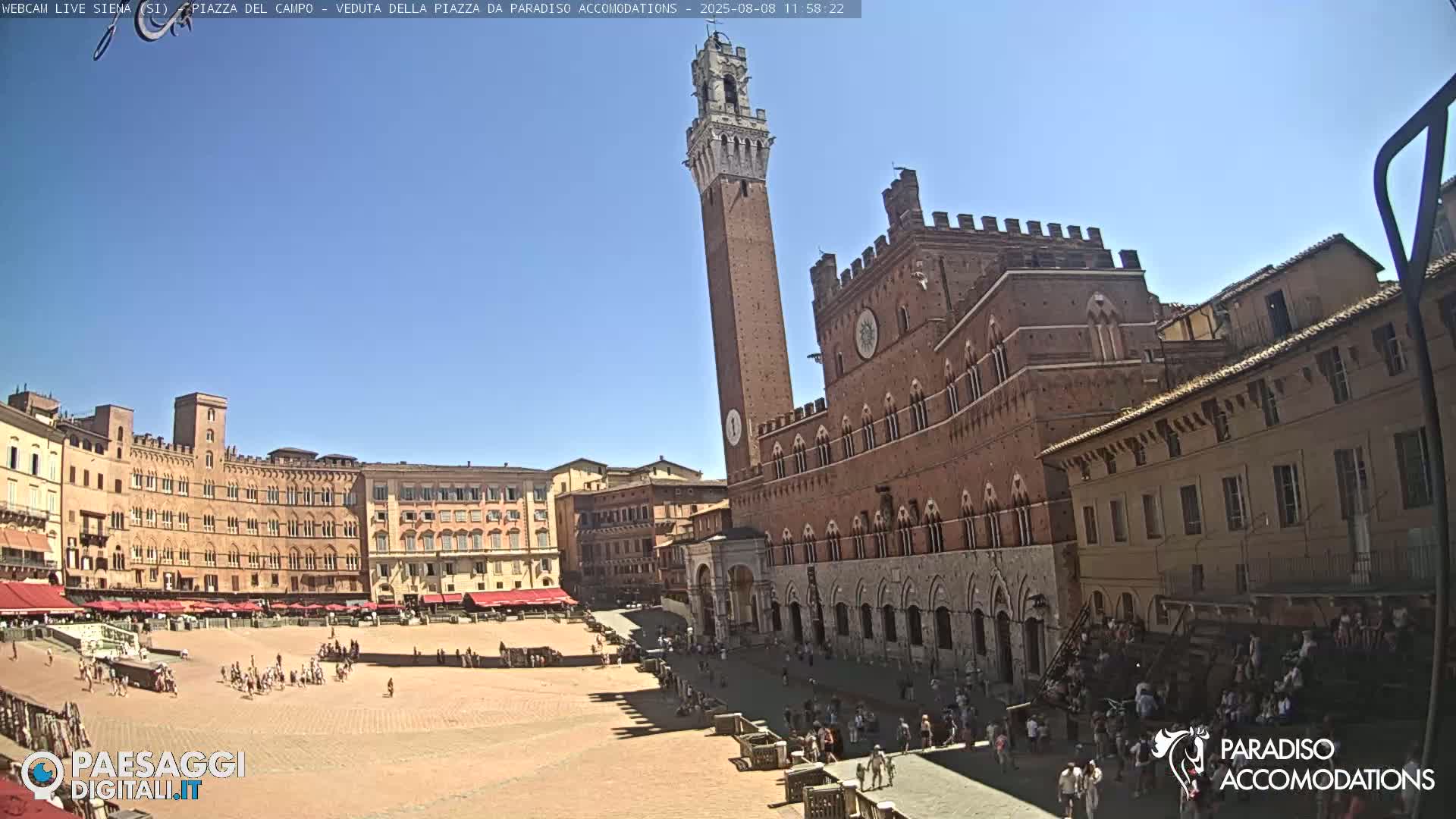 Siena , Piazza del Campo II Square Live Cam - Tuscany, Italy