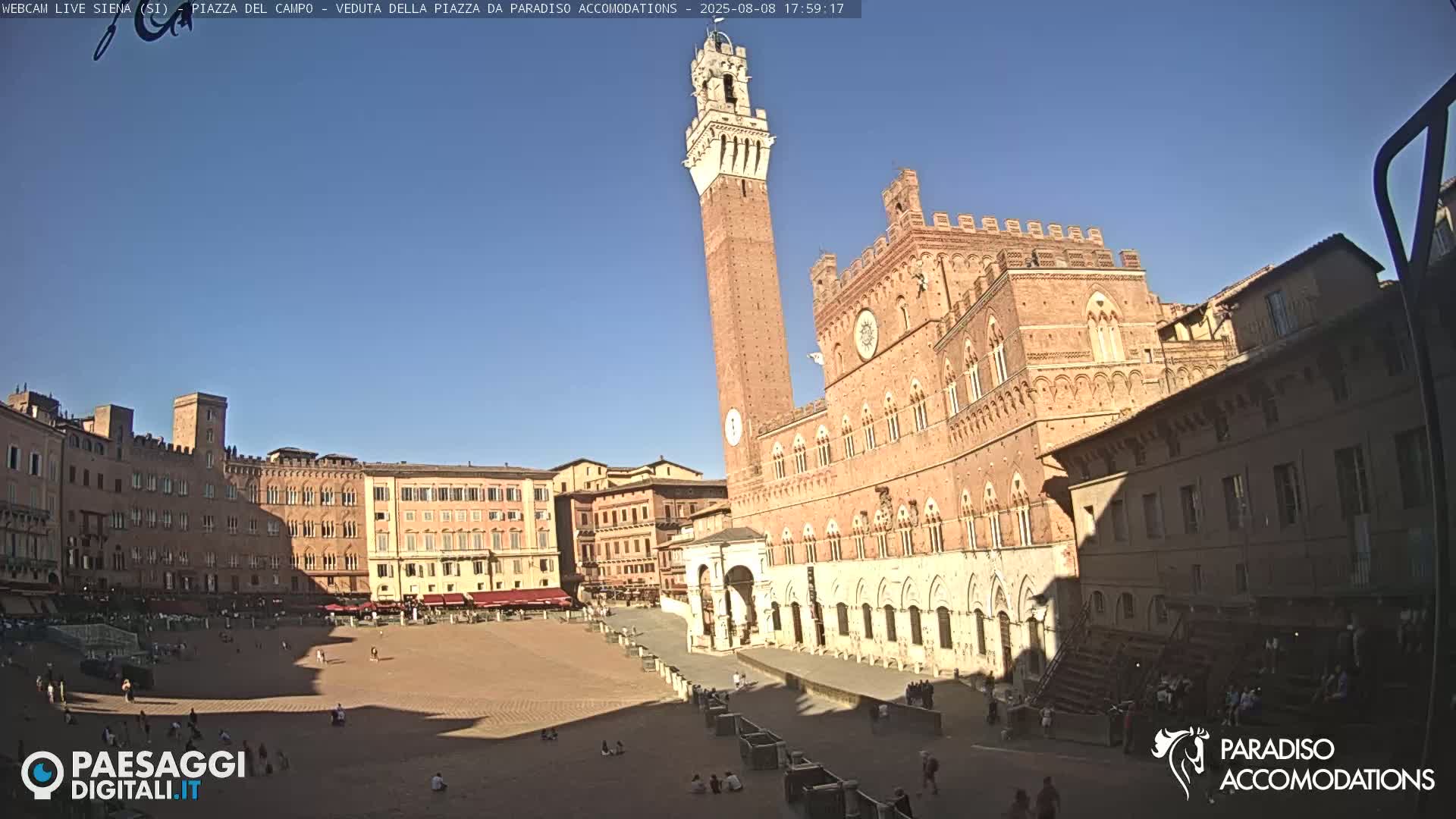 Siena , Piazza del Campo II Square Live Cam - Tuscany, Italy