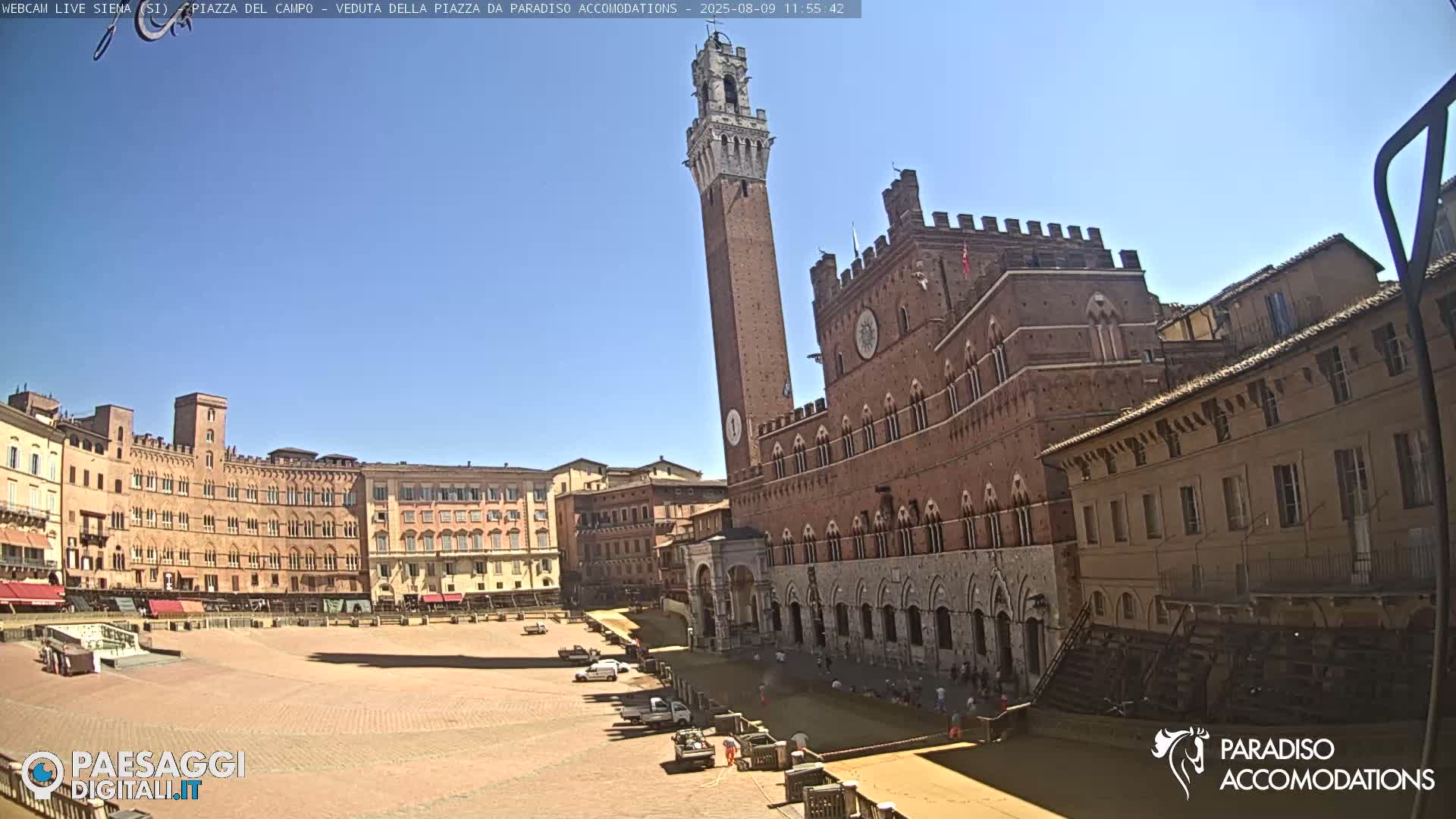 Siena , Piazza del Campo II Square Live Cam - Tuscany, Italy