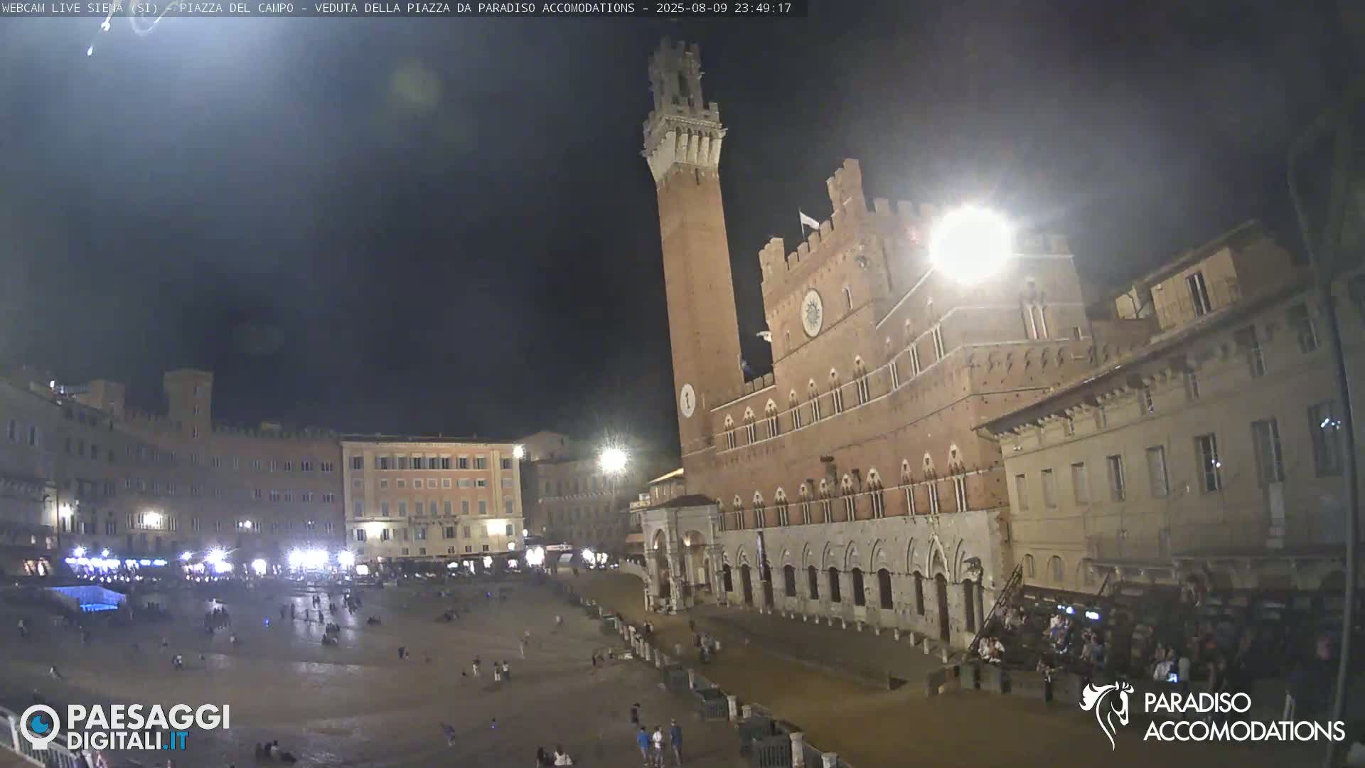Siena , Piazza del Campo II Square Live Cam - Tuscany, Italy