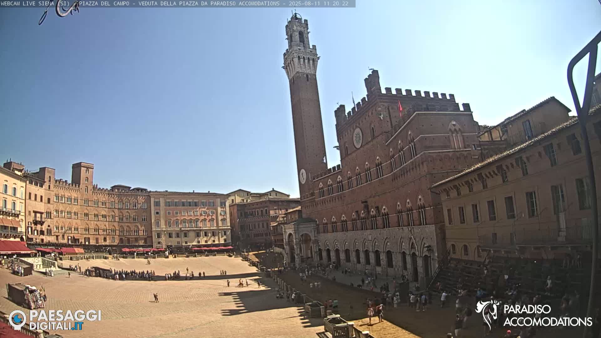 Siena , Piazza del Campo II Square Live Cam - Tuscany, Italy