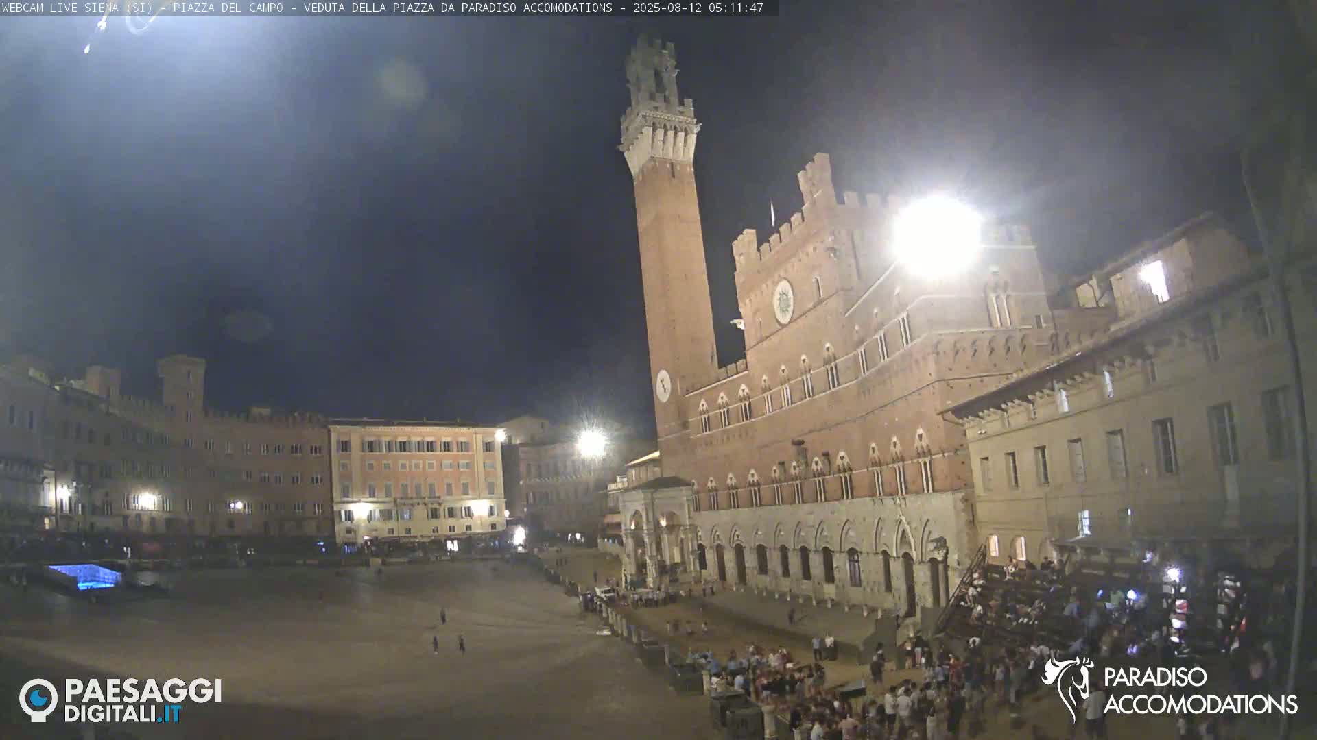 Siena , Piazza del Campo II Square Live Cam - Tuscany, Italy