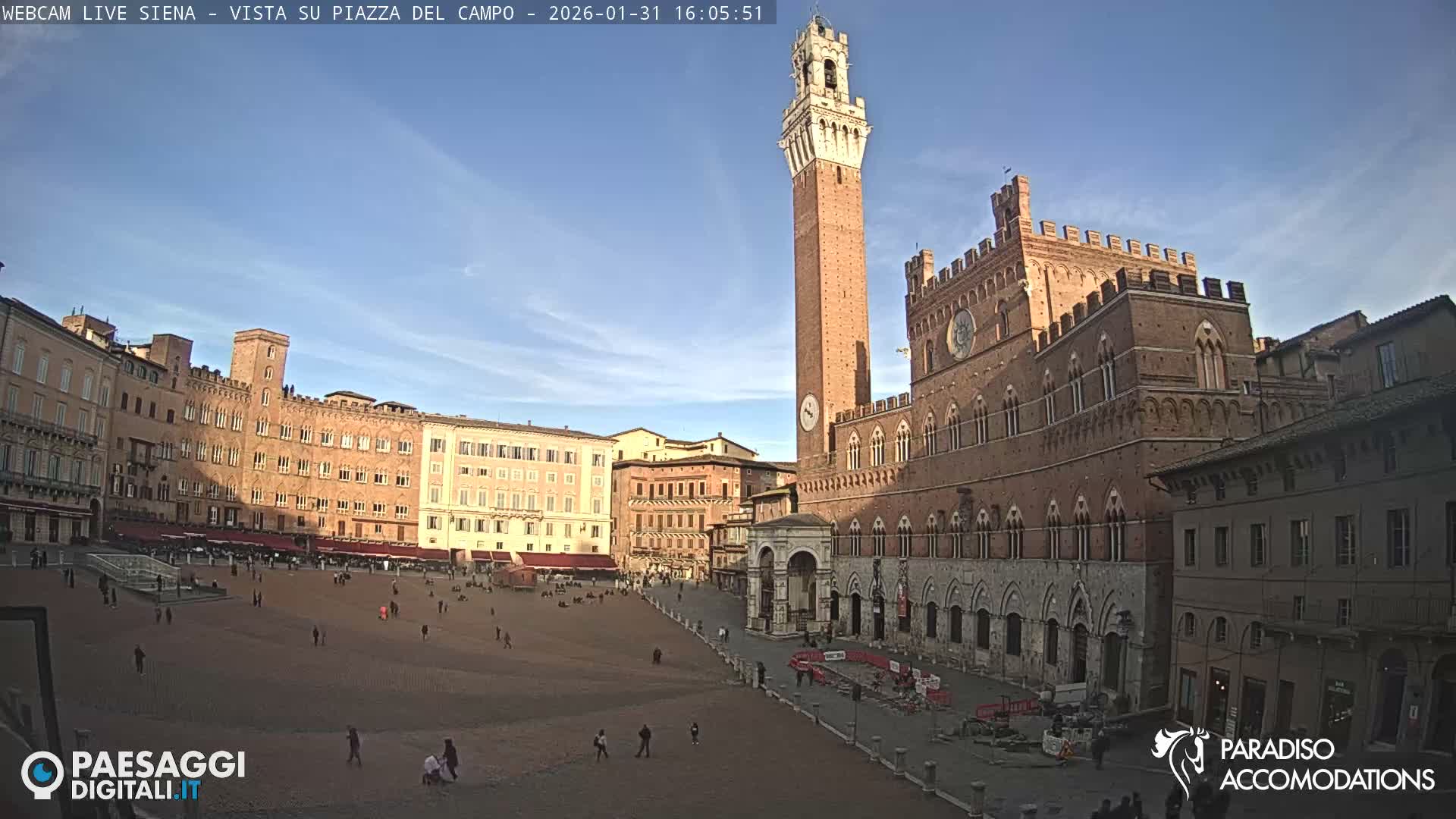 Siena , Piazza del Campo II Square Live Cam - Tuscany, Italy