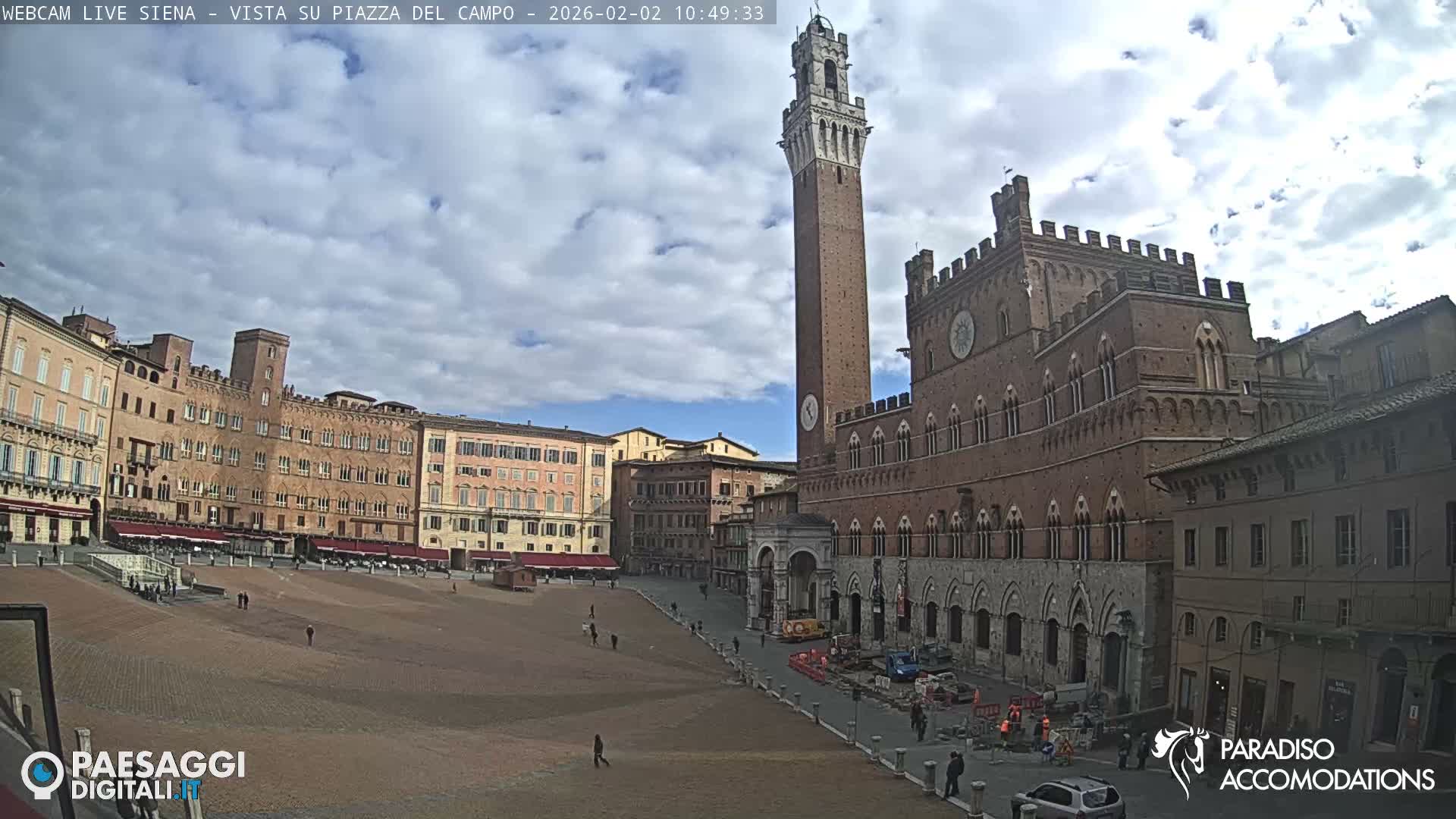 Siena , Piazza del Campo II Square Live Cam - Tuscany, Italy