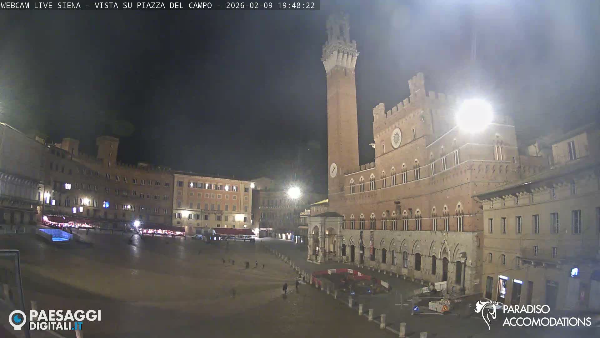 Siena , Piazza del Campo II Square Live Cam - Tuscany, Italy