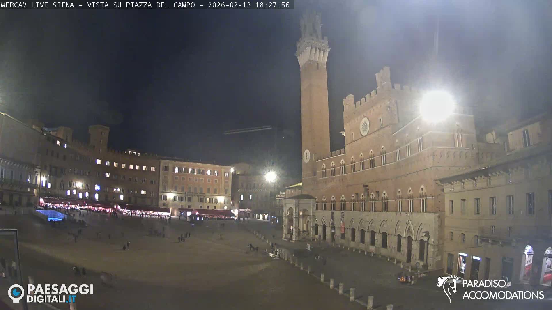 Siena , Piazza del Campo II Square Live Cam - Tuscany, Italy
