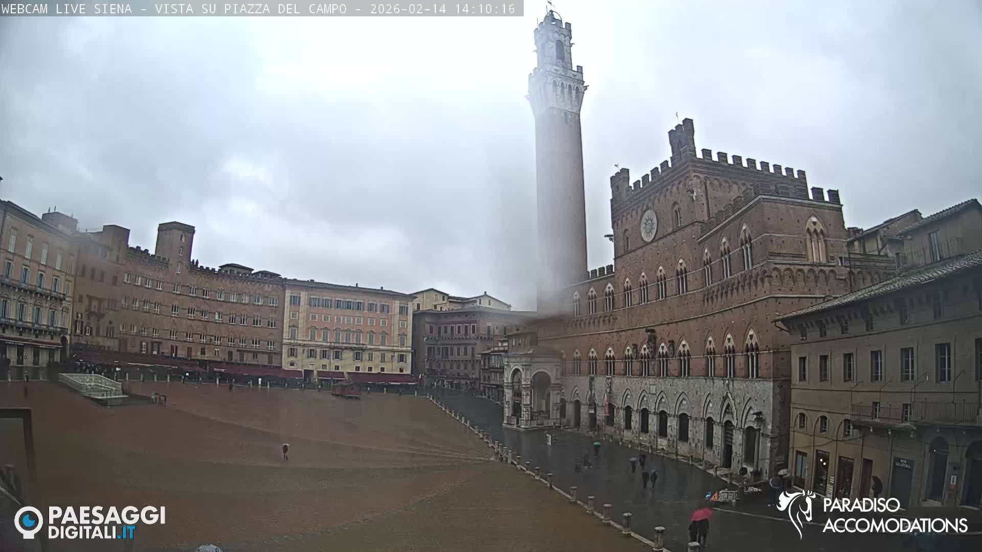 Siena , Piazza del Campo II Square Live Cam - Tuscany, Italy