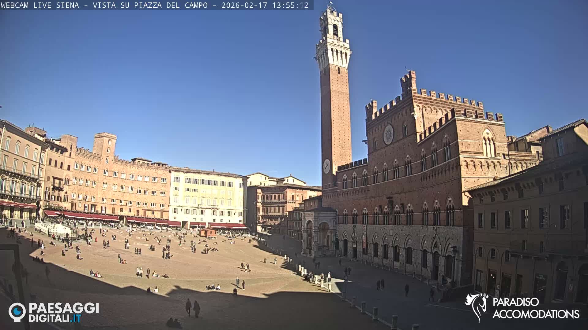 Siena , Piazza del Campo II Square Live Cam - Tuscany, Italy