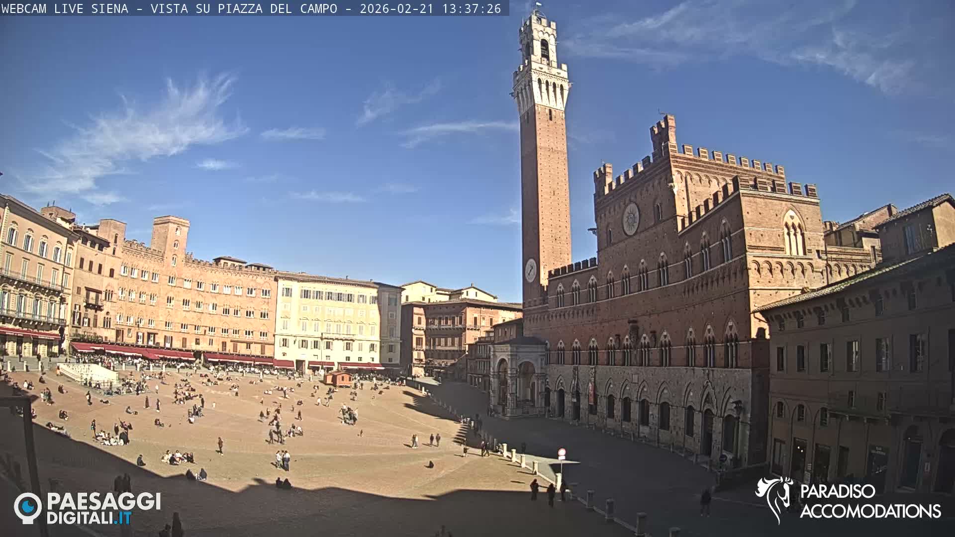Siena , Piazza del Campo II Square Live Cam - Tuscany, Italy