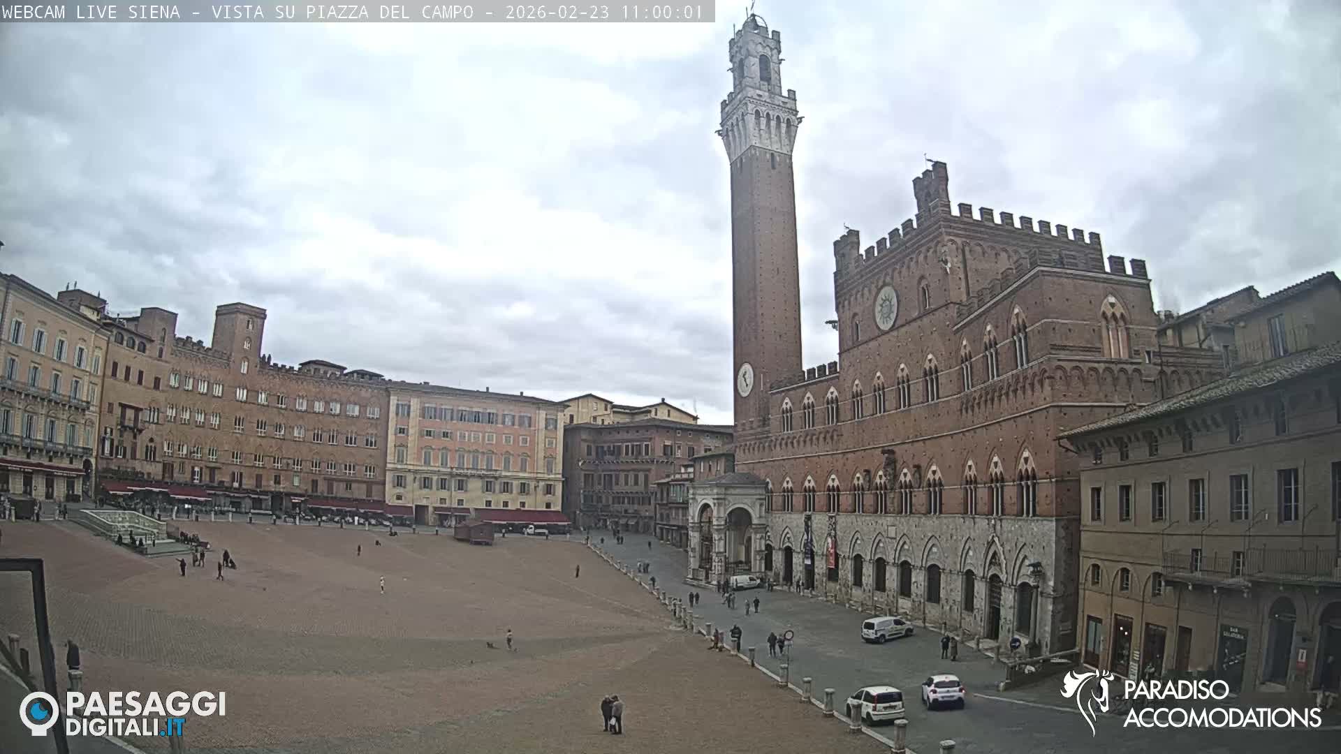 Siena , Piazza del Campo II Square Live Cam - Tuscany, Italy