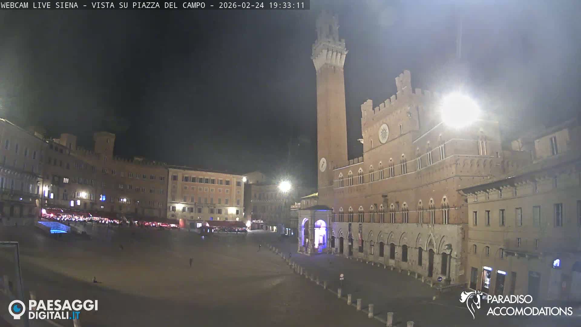 Siena , Piazza del Campo II Square Live Cam - Tuscany, Italy