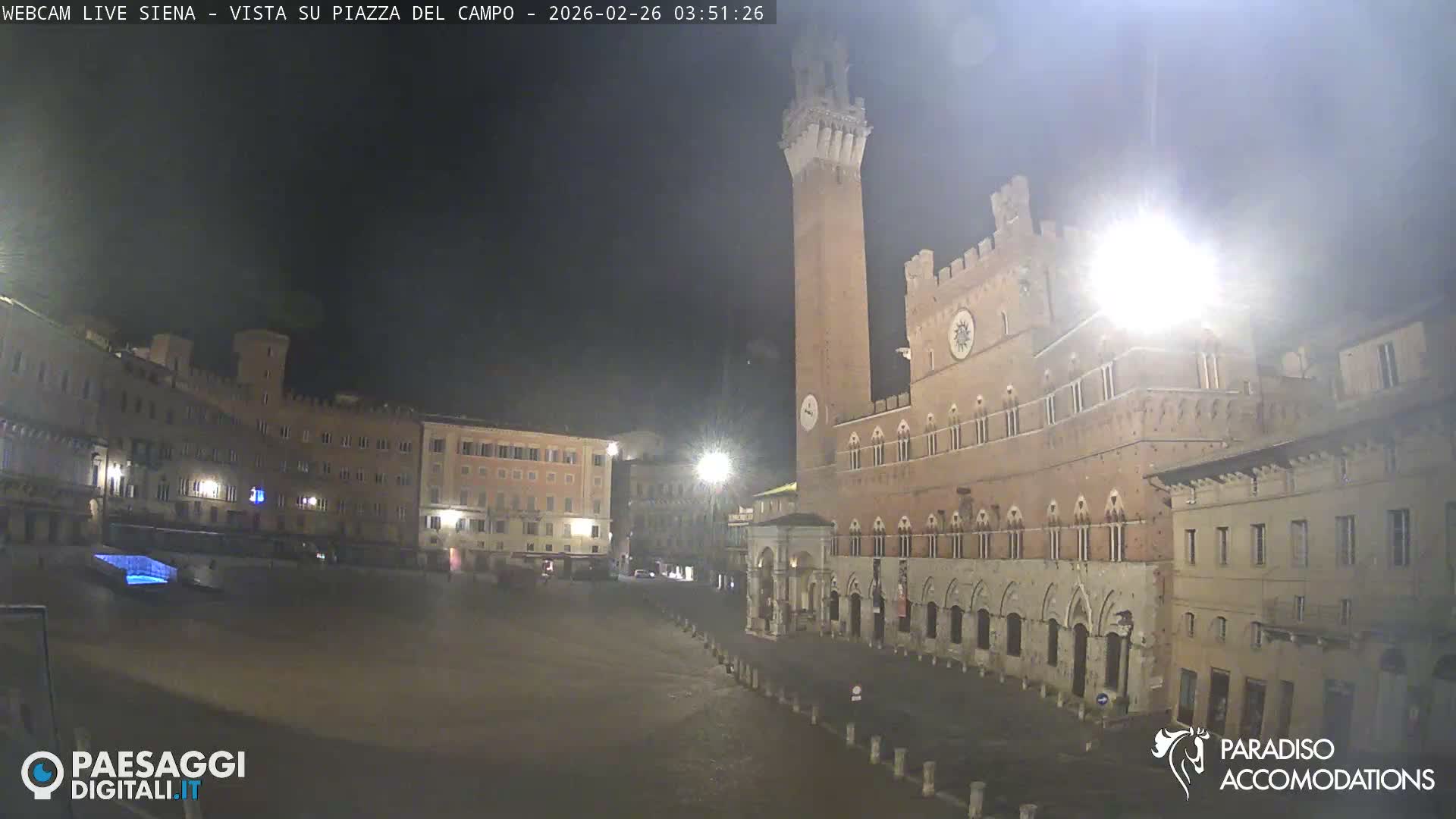 Siena , Piazza del Campo II Square Live Cam - Tuscany, Italy
