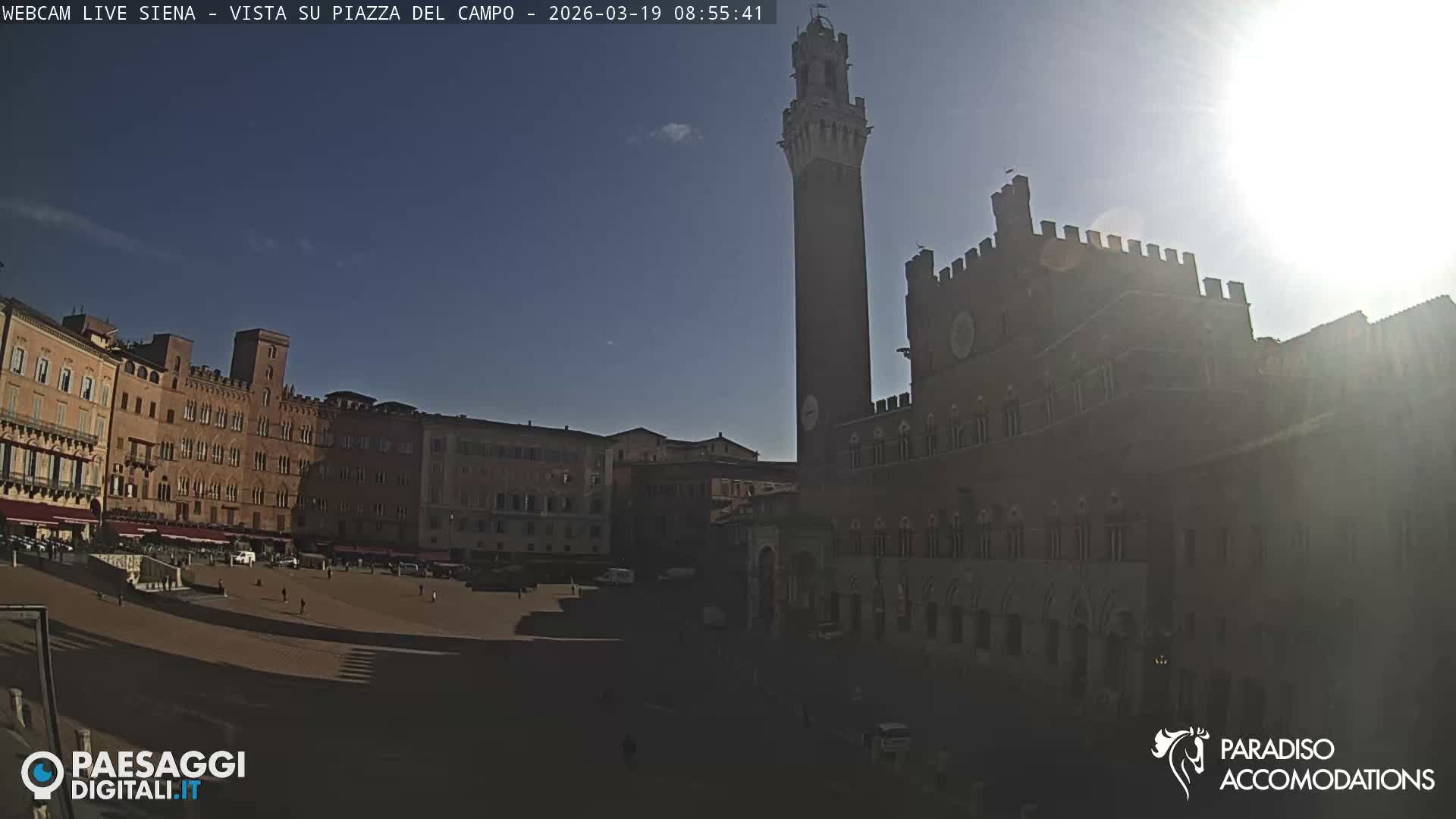 Siena , Piazza del Campo II Square Live Cam - Tuscany, Italy