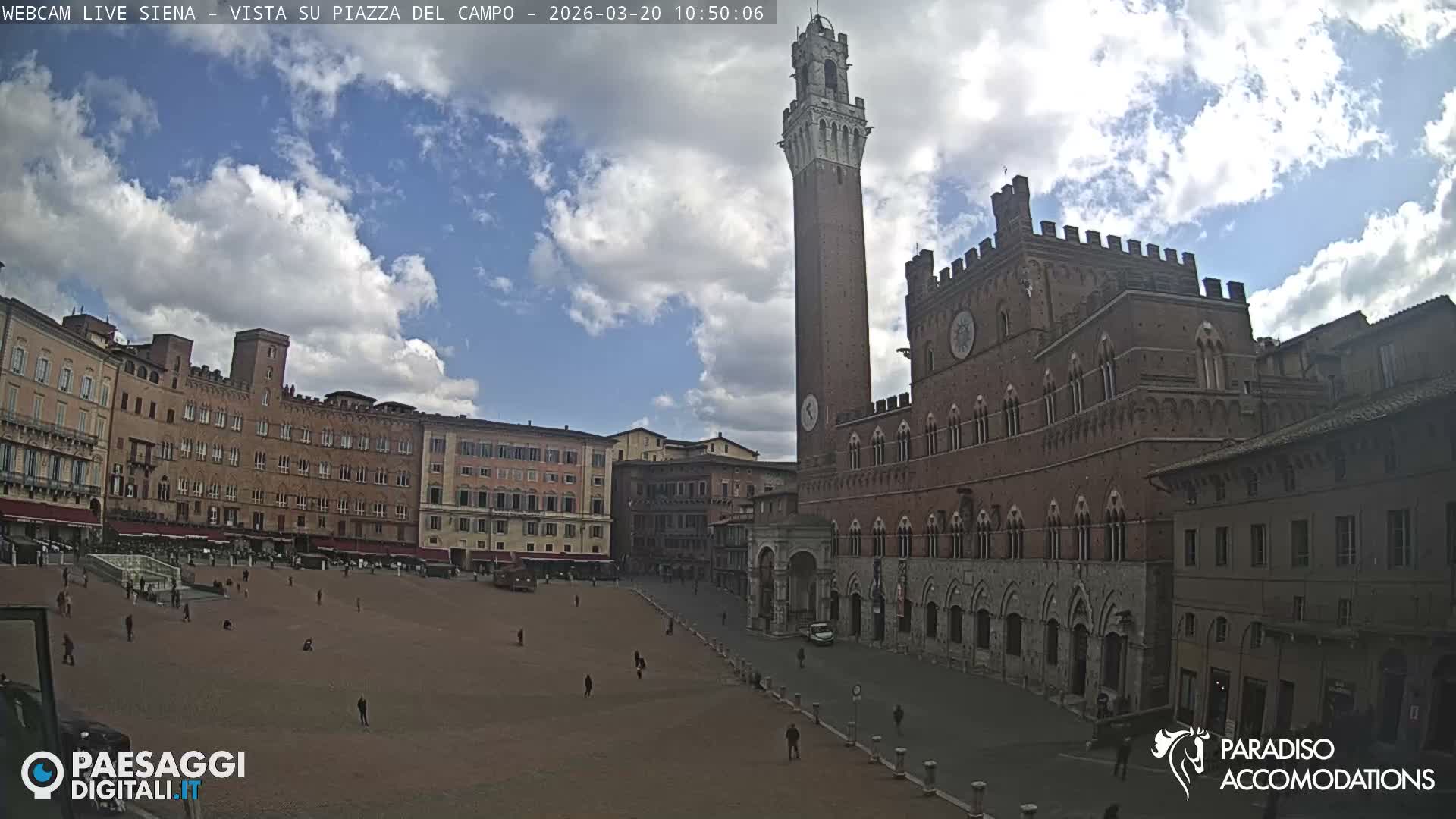 Siena , Piazza del Campo II Square Live Cam - Tuscany, Italy