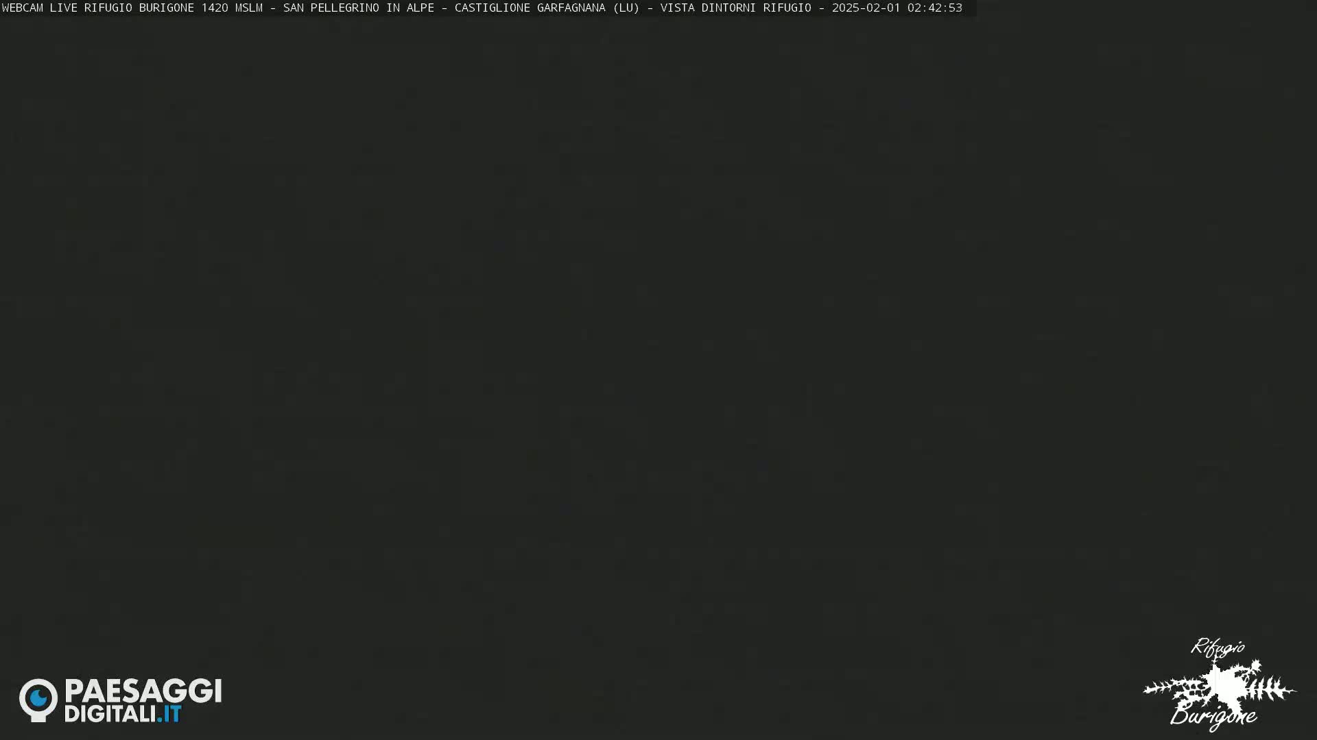 A dark, nighttime image shows a completely black screen.
