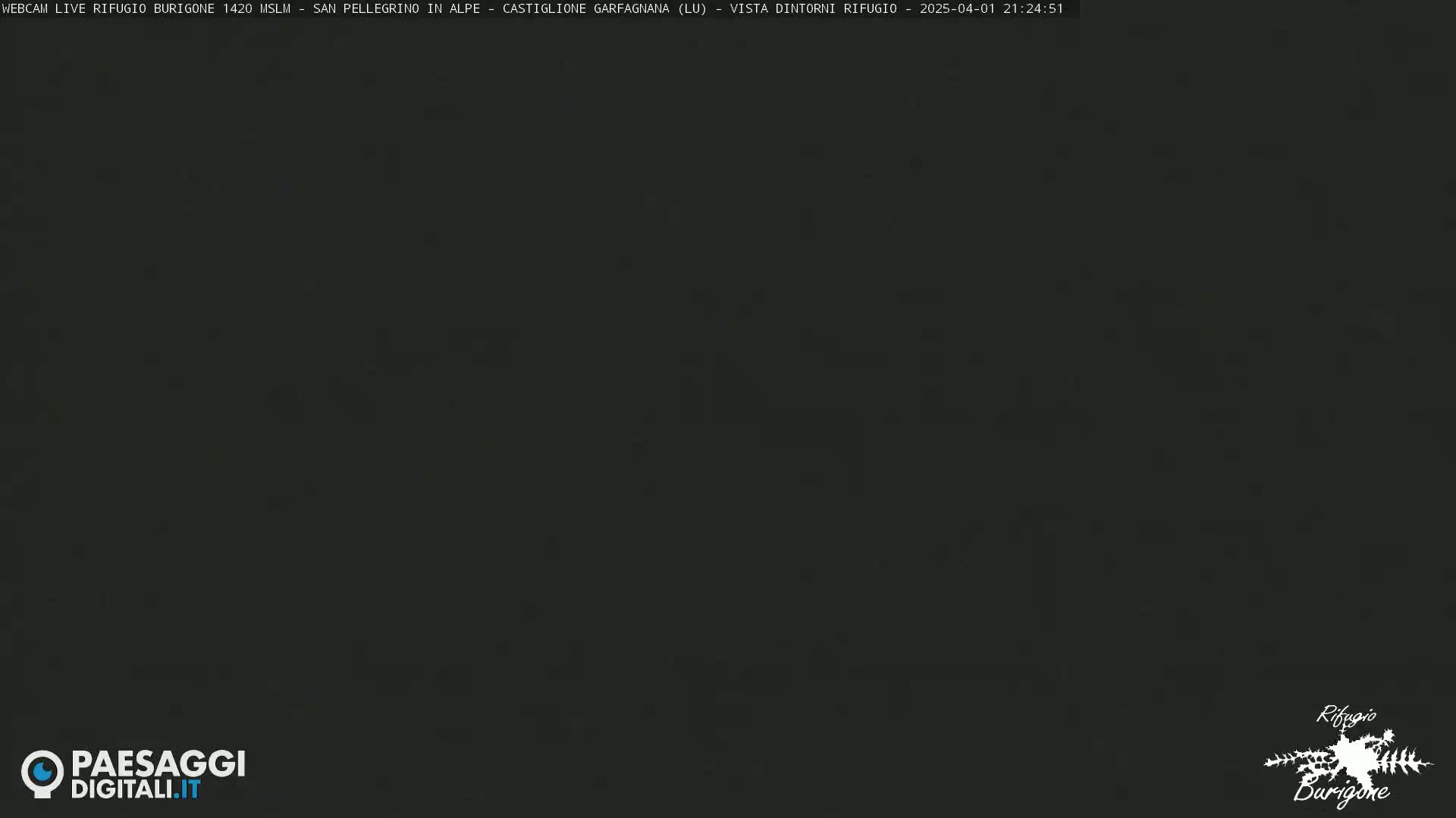 A dark, nighttime image shows a completely black scene.