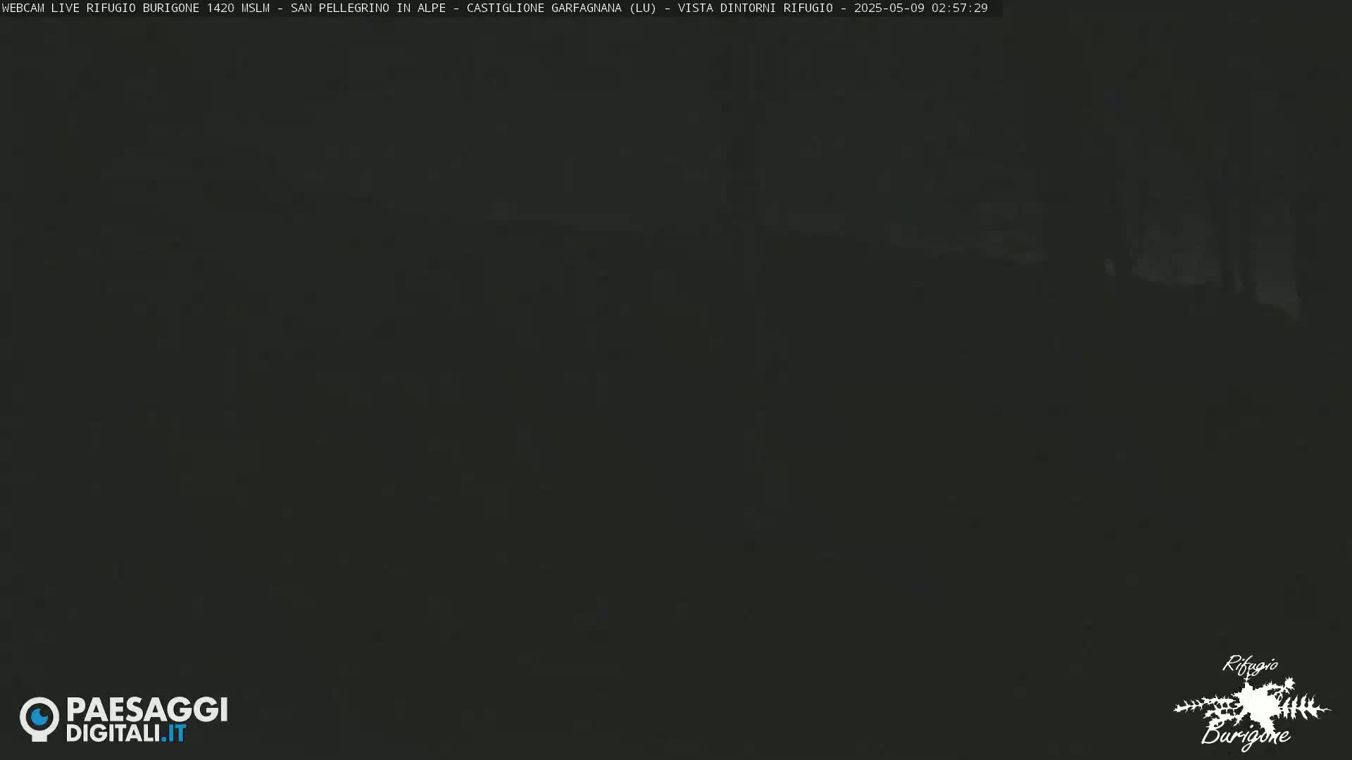 A dark, nighttime scene is shown, possibly outdoors.