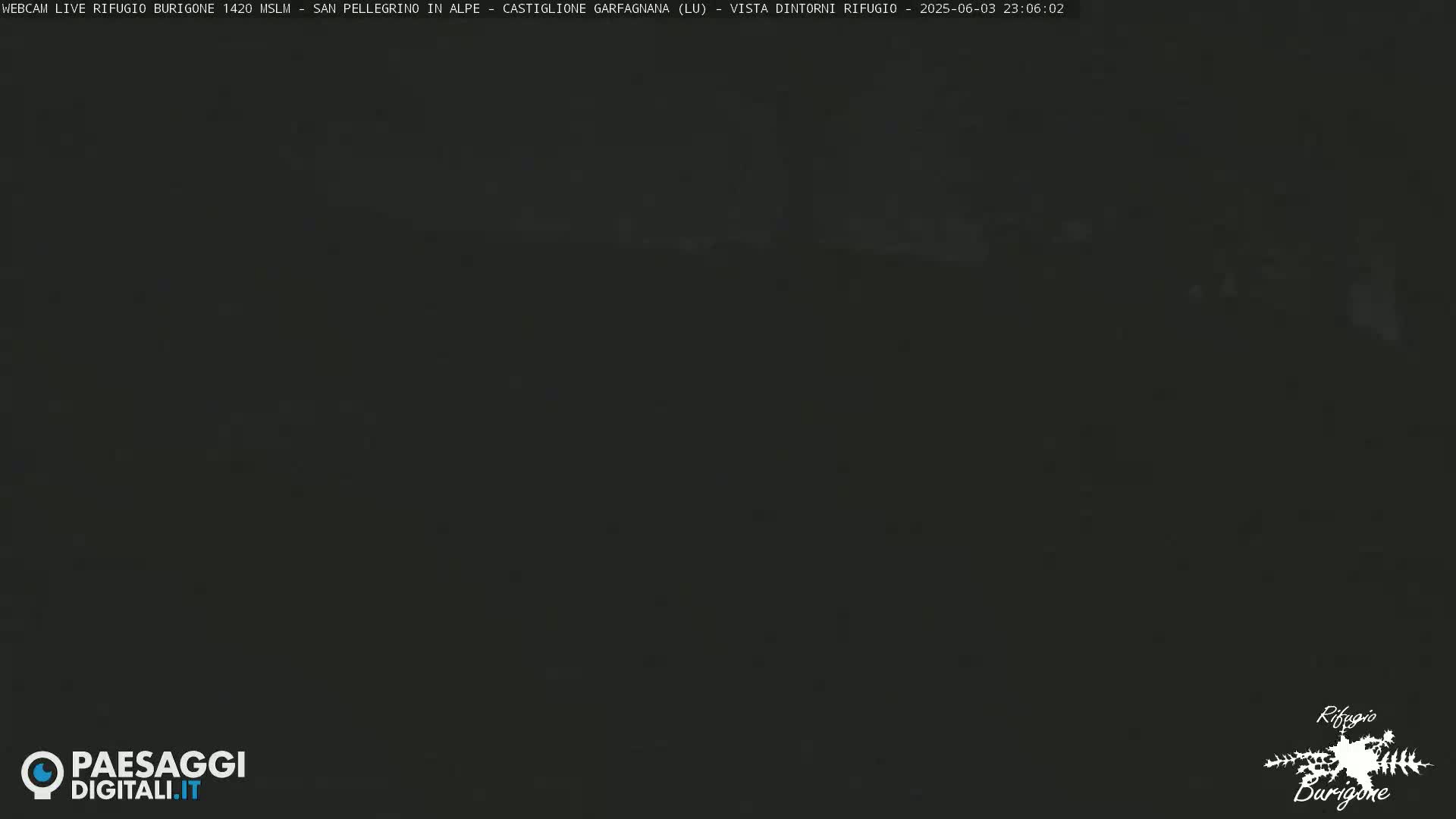 A completely dark, nighttime image.