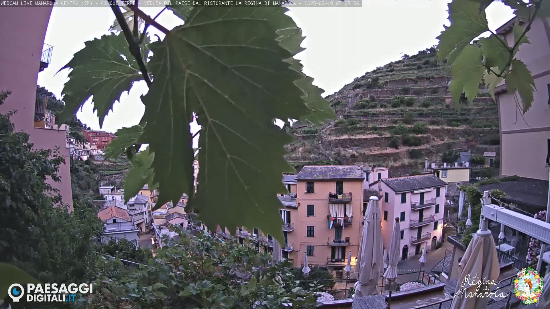 Cinque Terre, Manarola Village Main Square Live Cam - La Spezia, Linguria, Italy