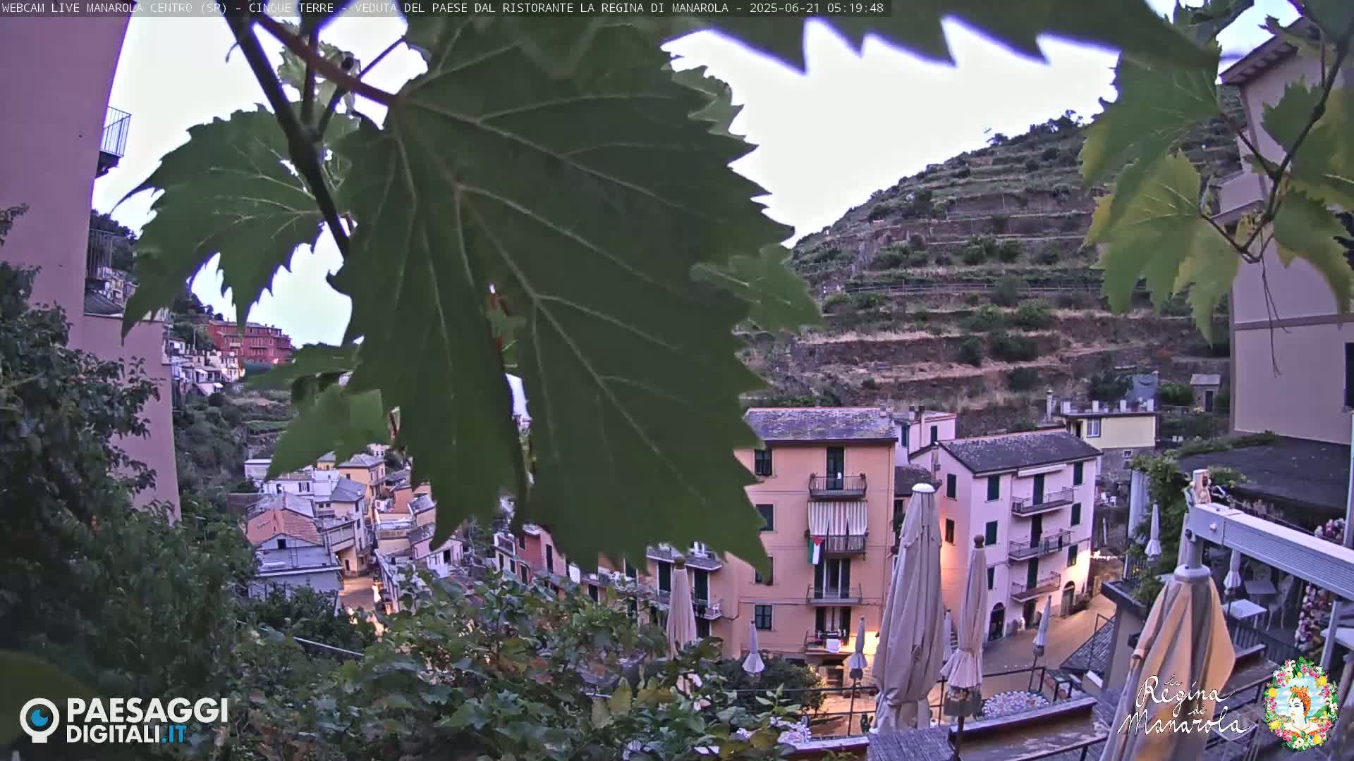 Cinque Terre, Manarola Village Main Square Live Cam - La Spezia, Linguria, Italy
