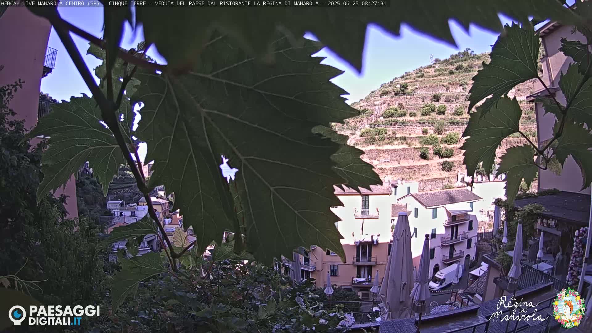 Cinque Terre, Manarola Village Main Square Live Cam - La Spezia, Linguria, Italy