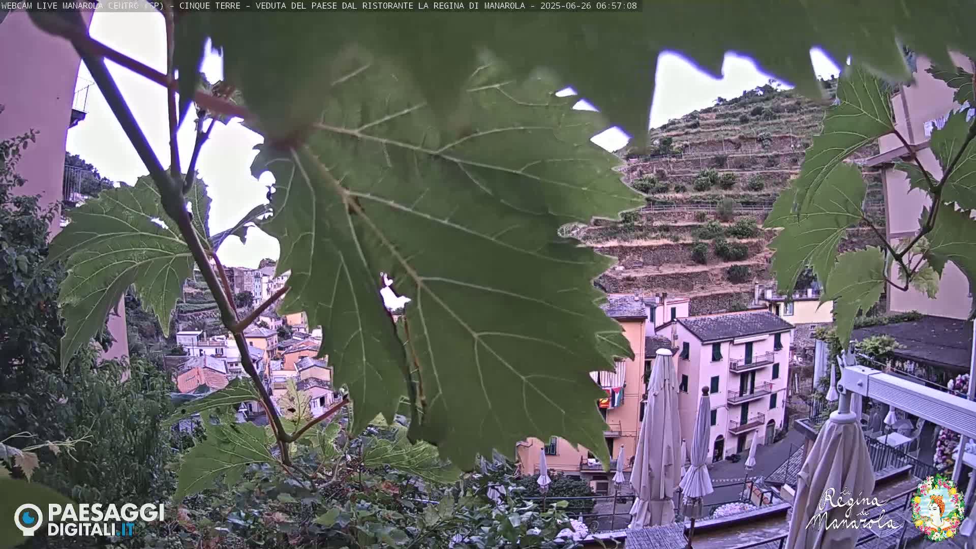Cinque Terre, Manarola Village Main Square Live Cam - La Spezia, Linguria, Italy