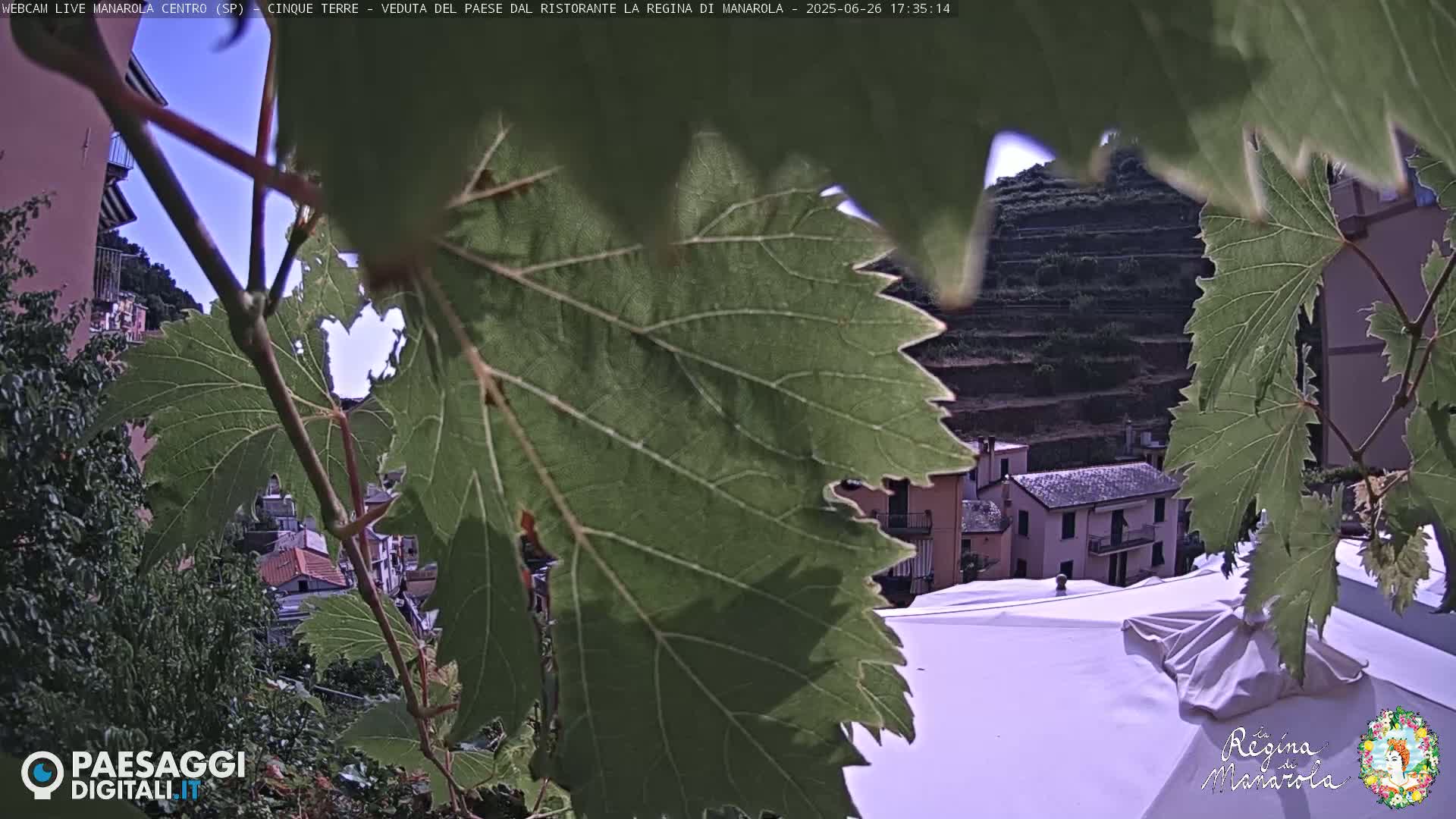 Cinque Terre, Manarola Village Main Square Live Cam - La Spezia, Linguria, Italy