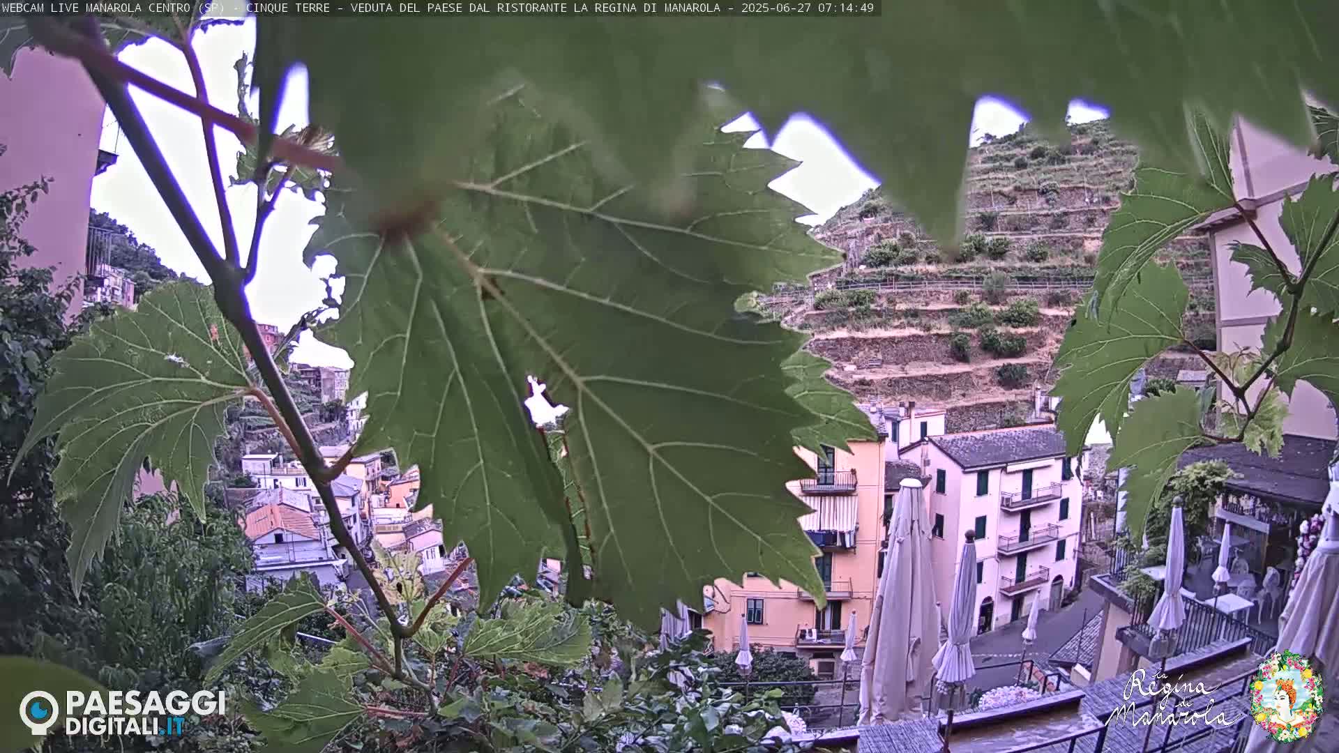 Cinque Terre, Manarola Village Main Square Live Cam - La Spezia, Linguria, Italy