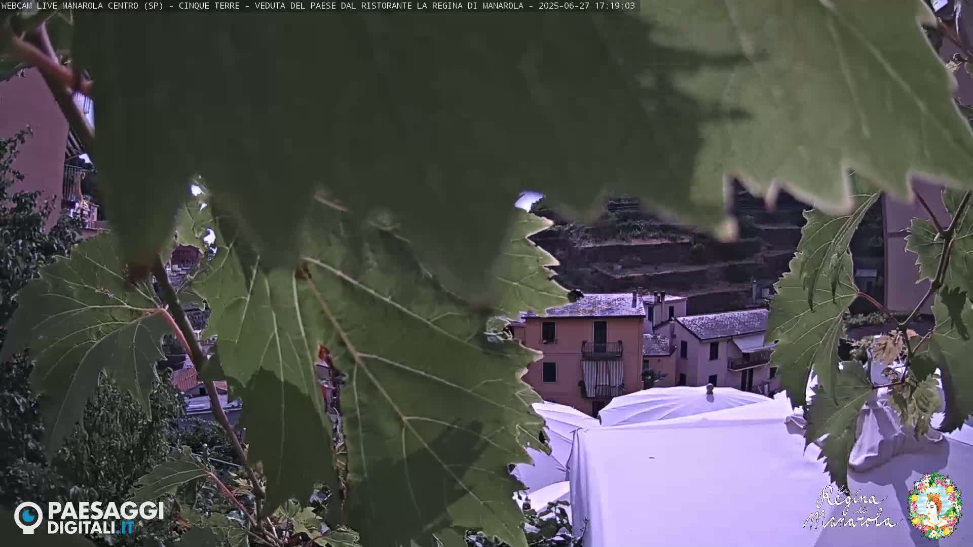 Cinque Terre, Manarola Village Main Square Live Cam - La Spezia, Linguria, Italy