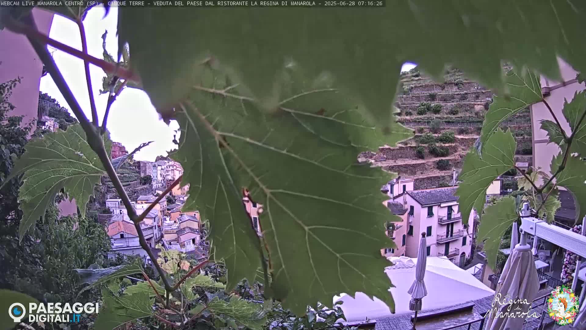 Cinque Terre, Manarola Village Main Square Live Cam - La Spezia, Linguria, Italy