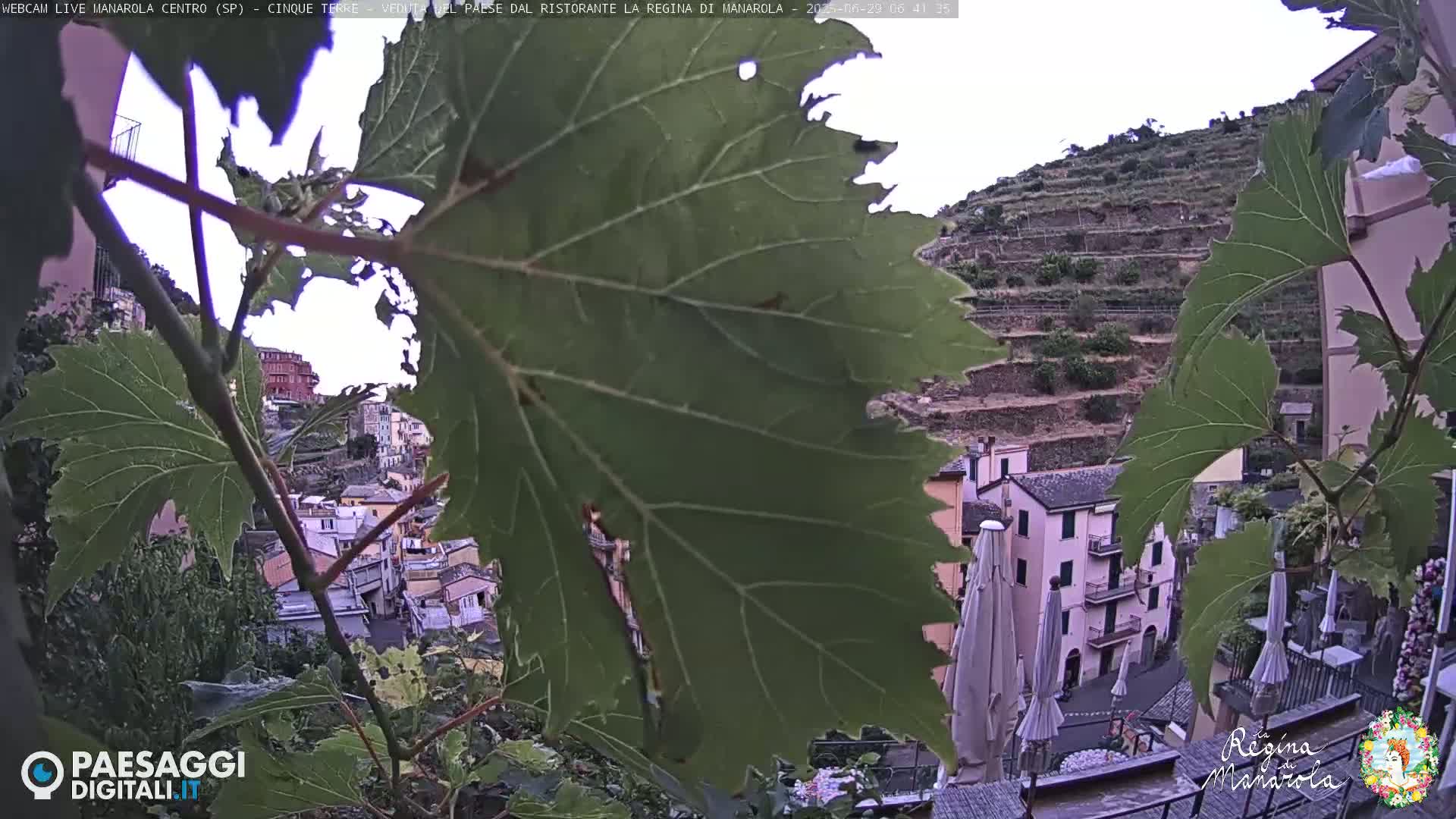 Cinque Terre, Manarola Village Main Square Live Cam - La Spezia, Linguria, Italy