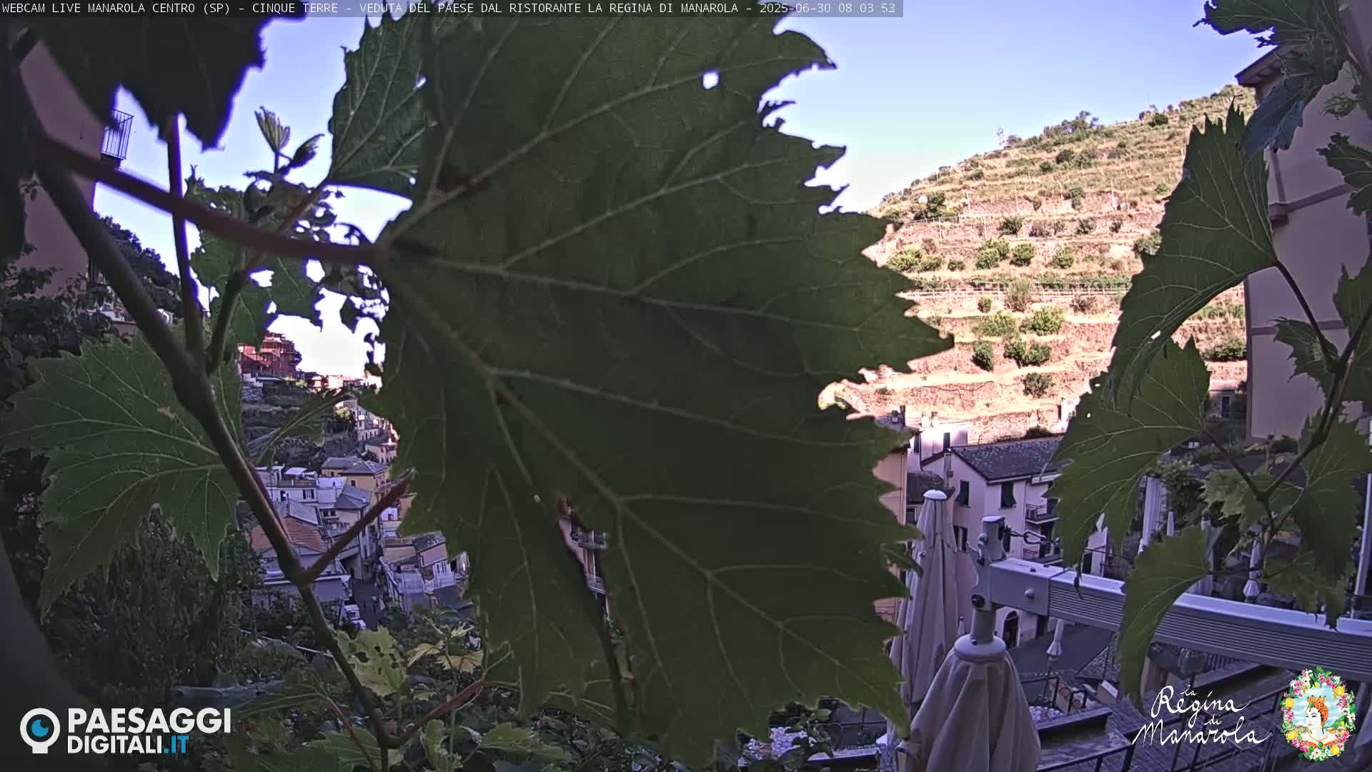 Cinque Terre, Manarola Village Main Square Live Cam - La Spezia, Linguria, Italy